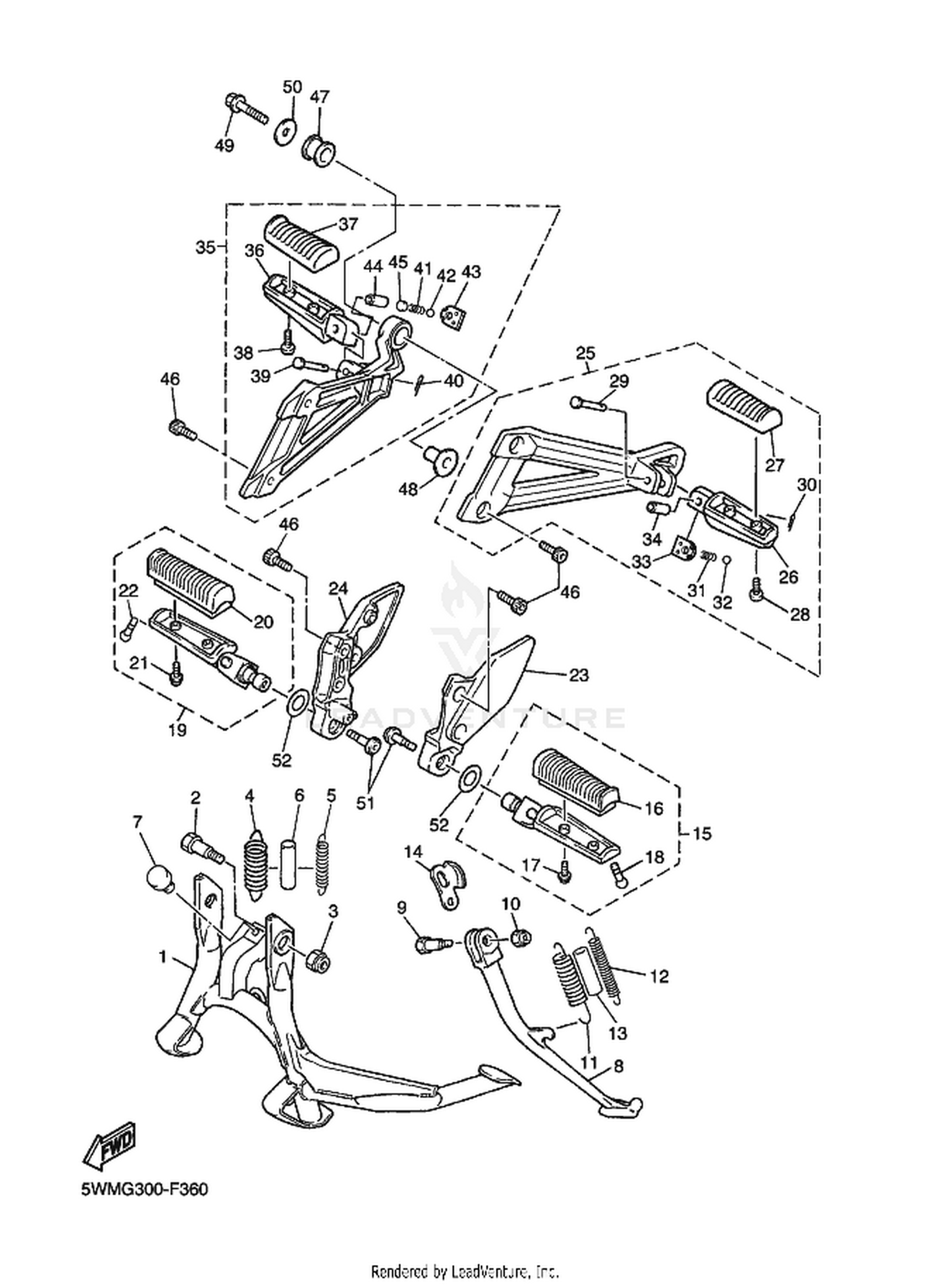 36 STAND  FOOTREST