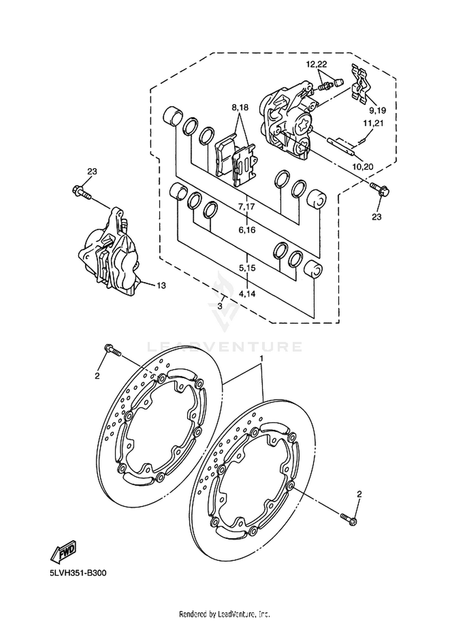 30 FRONT BRAKE CALIPER