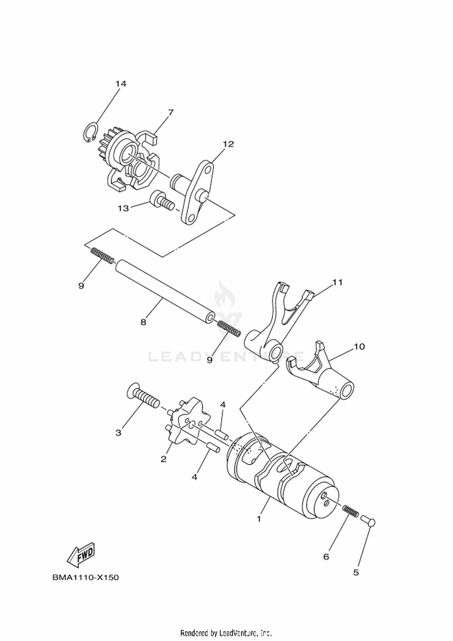 15 SHIFT CAM  FORK