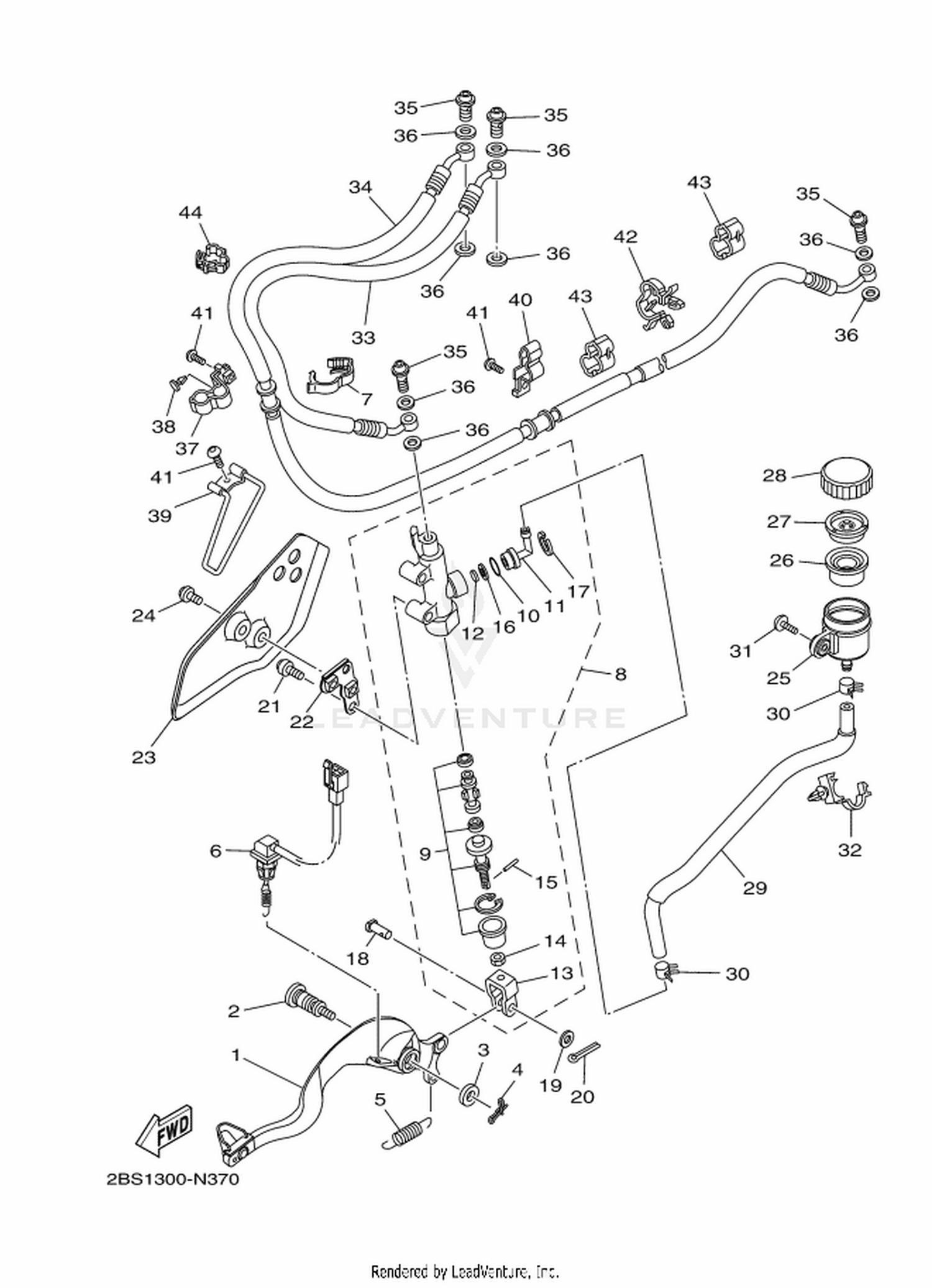 37 REAR MASTER CYLINDER