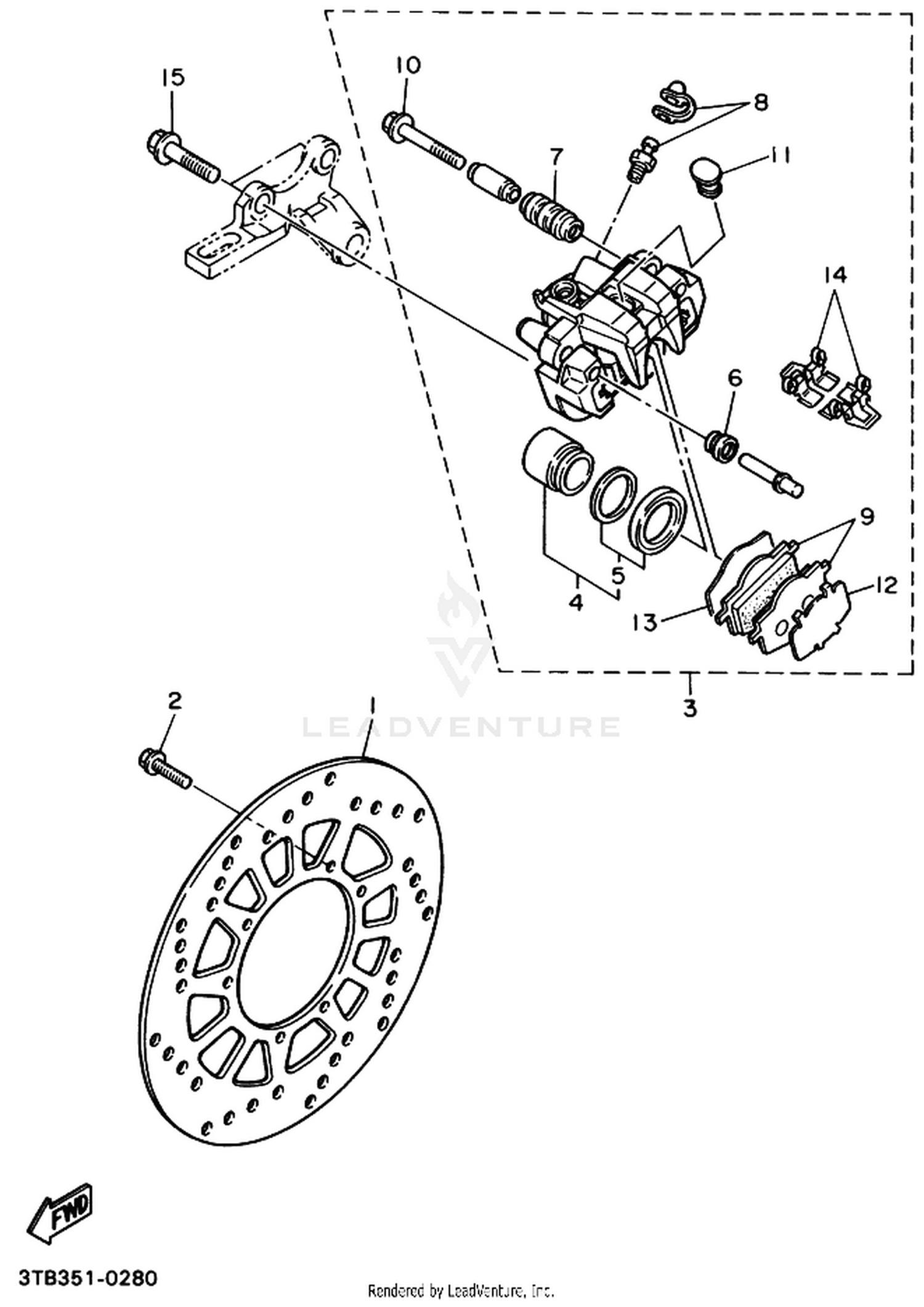 28 REAR BRAKE CALIPER