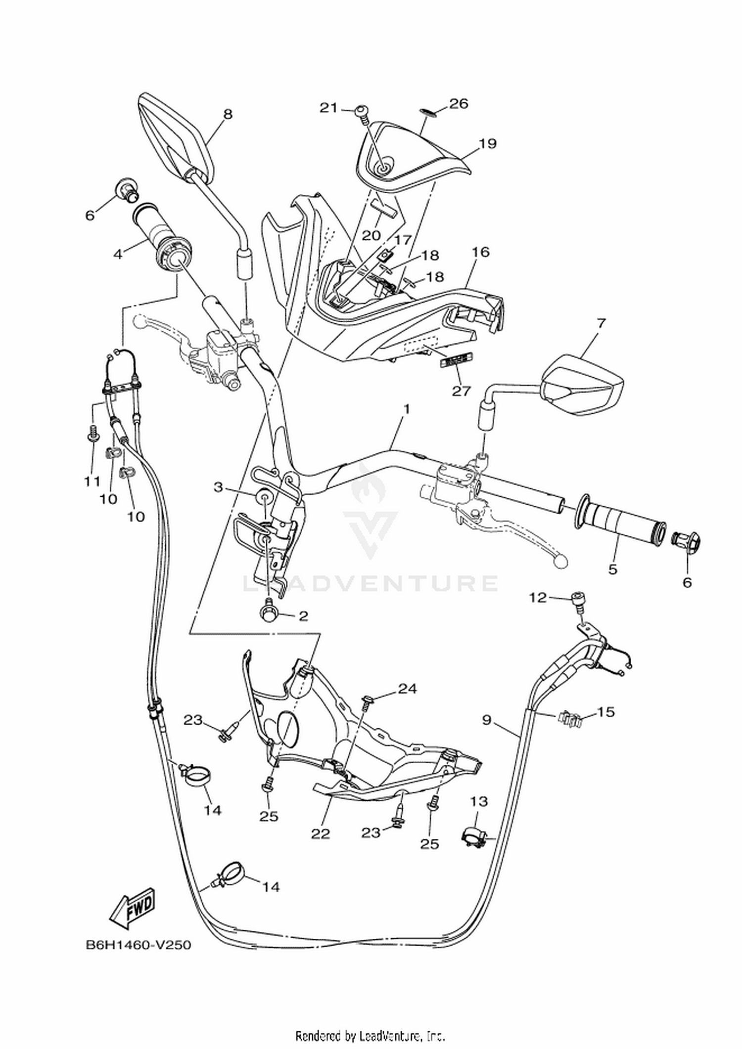 26 STEERING HANDLE & CABLE