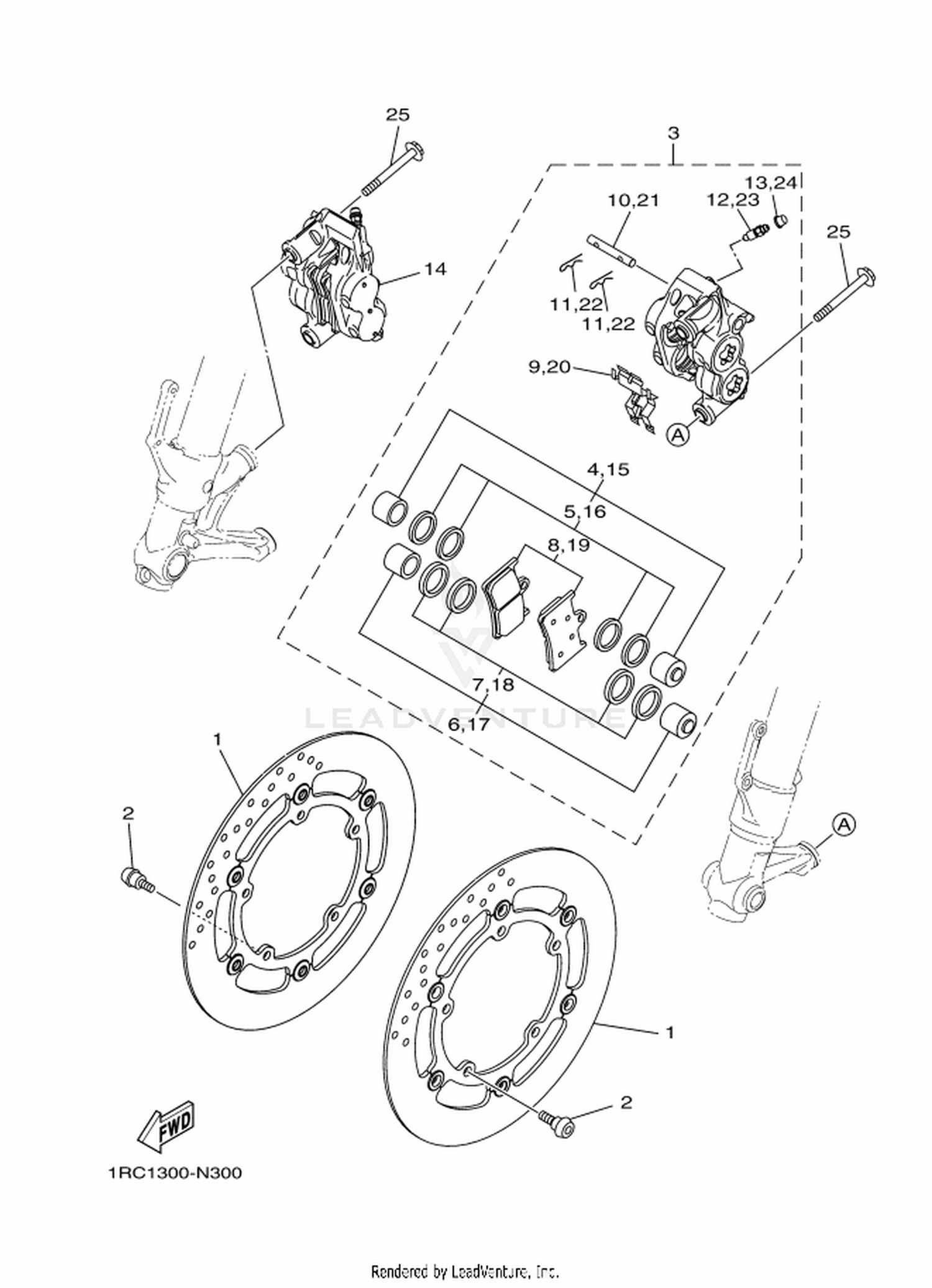 30 FRONT BRAKE CALIPER