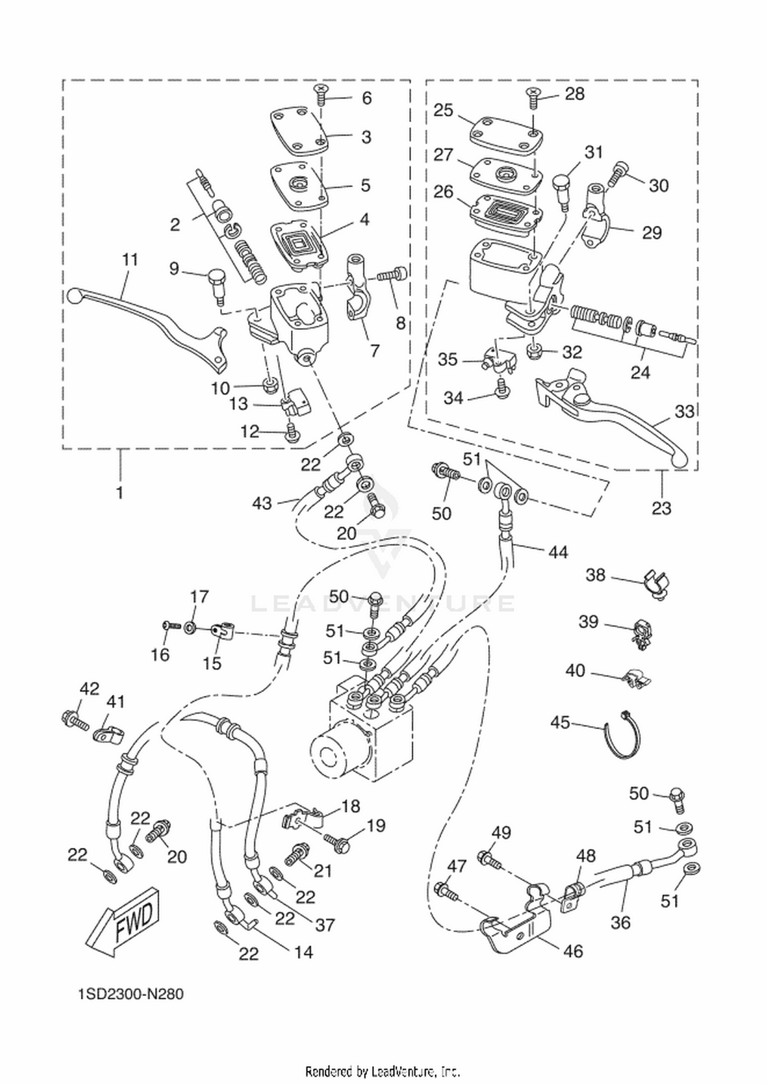 28 FRONT MASTER CYLINDER
