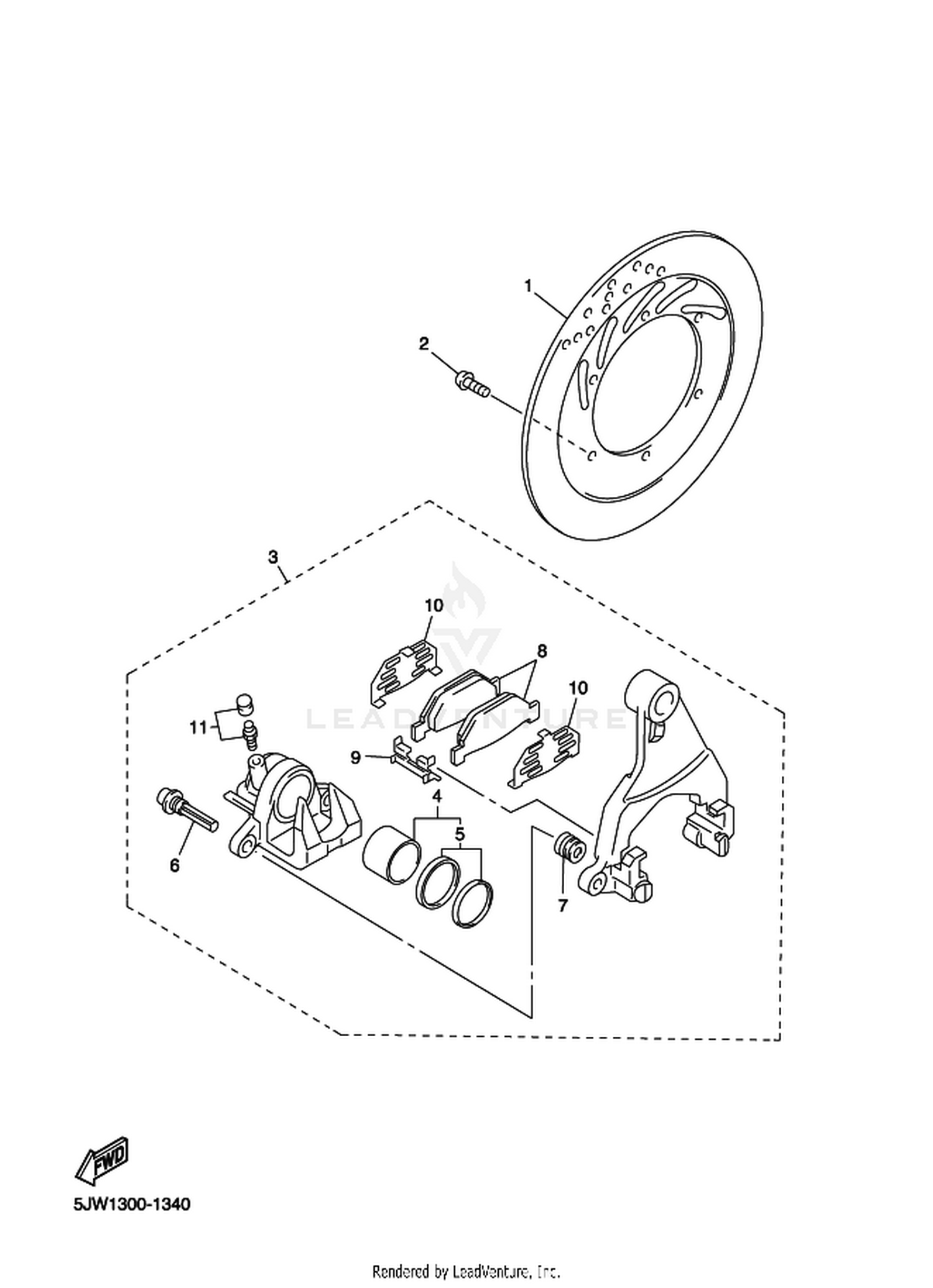 34 REAR BRAKE CALIPER