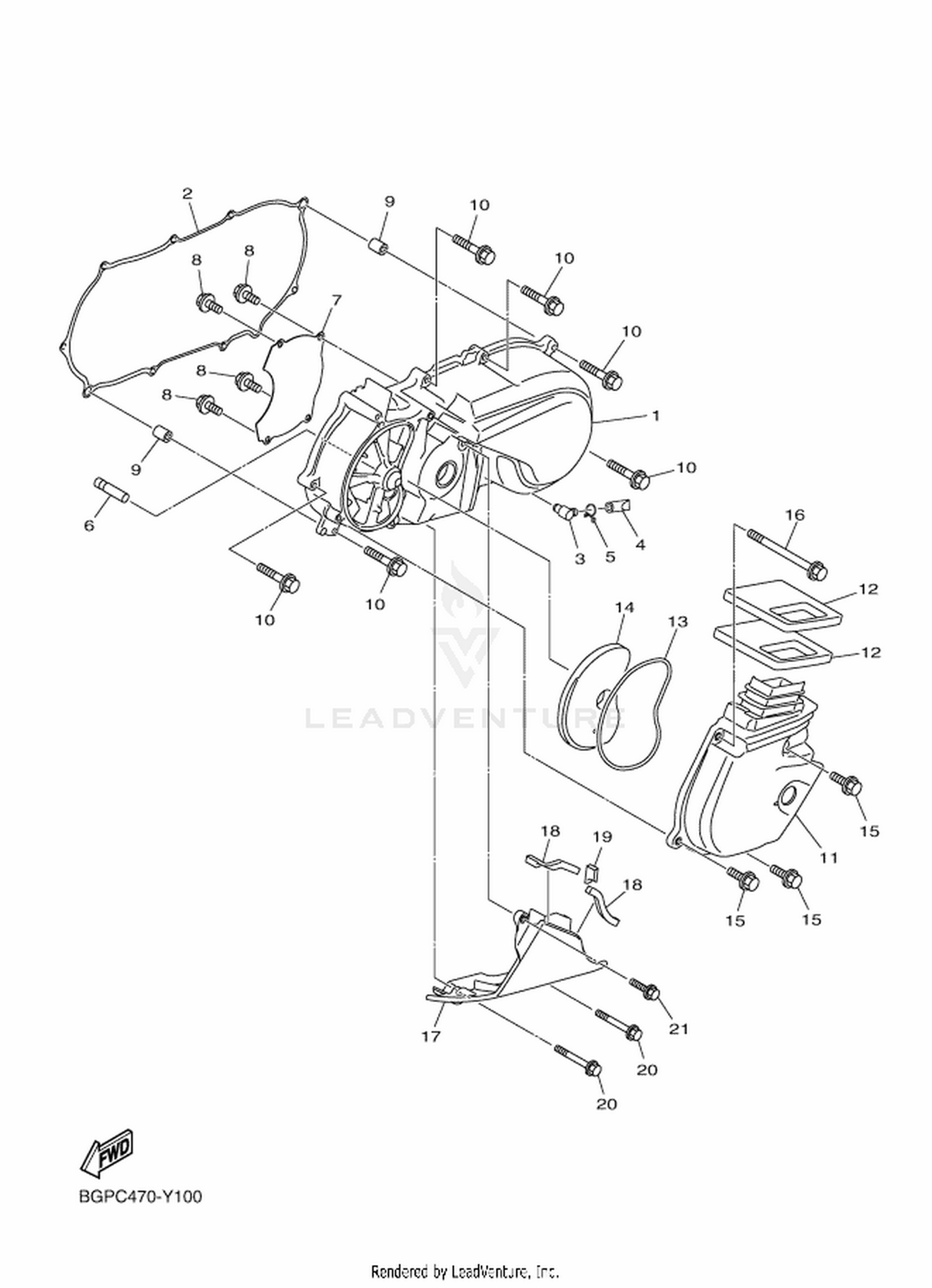 10 CRANKCASE COVER 1