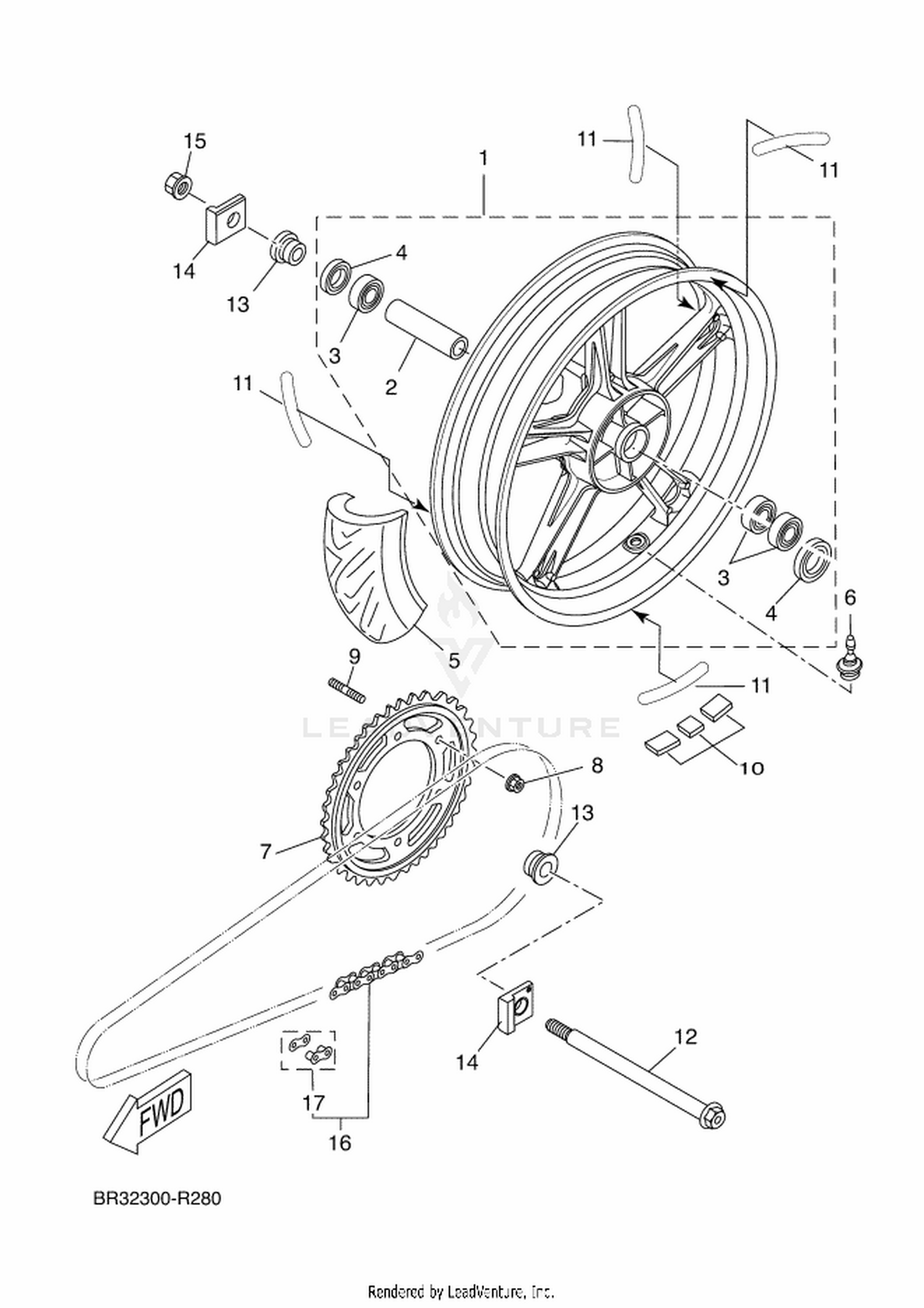 28 REAR WHEEL