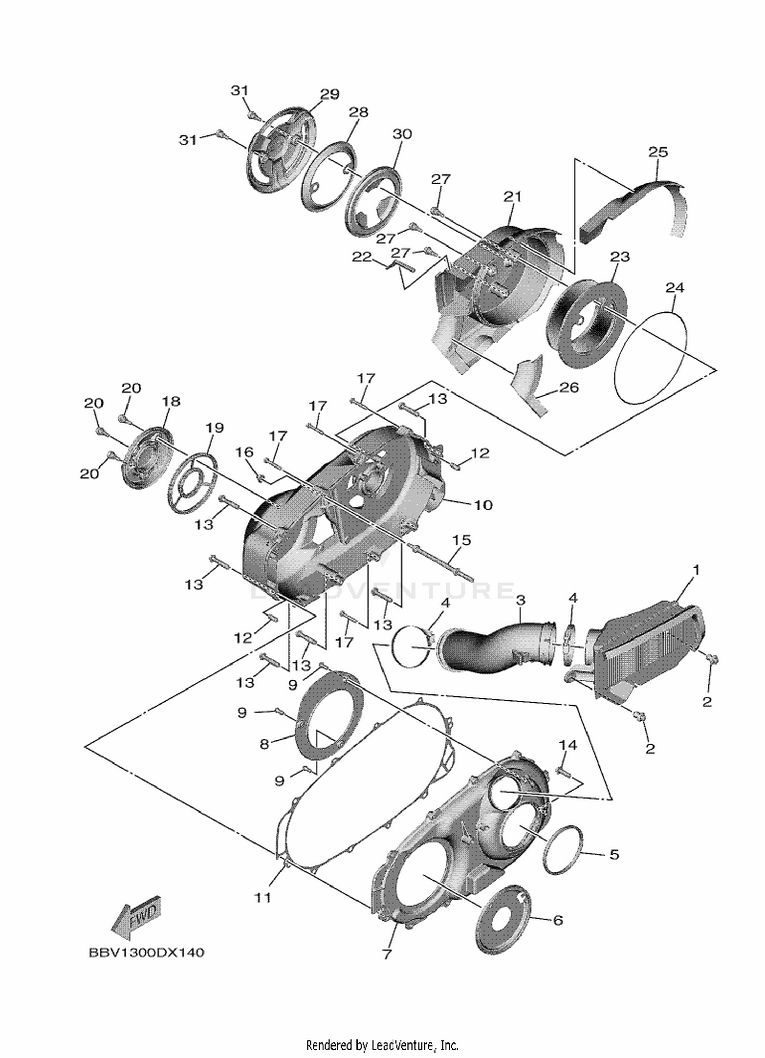 14 CRANKCASE COVER 2