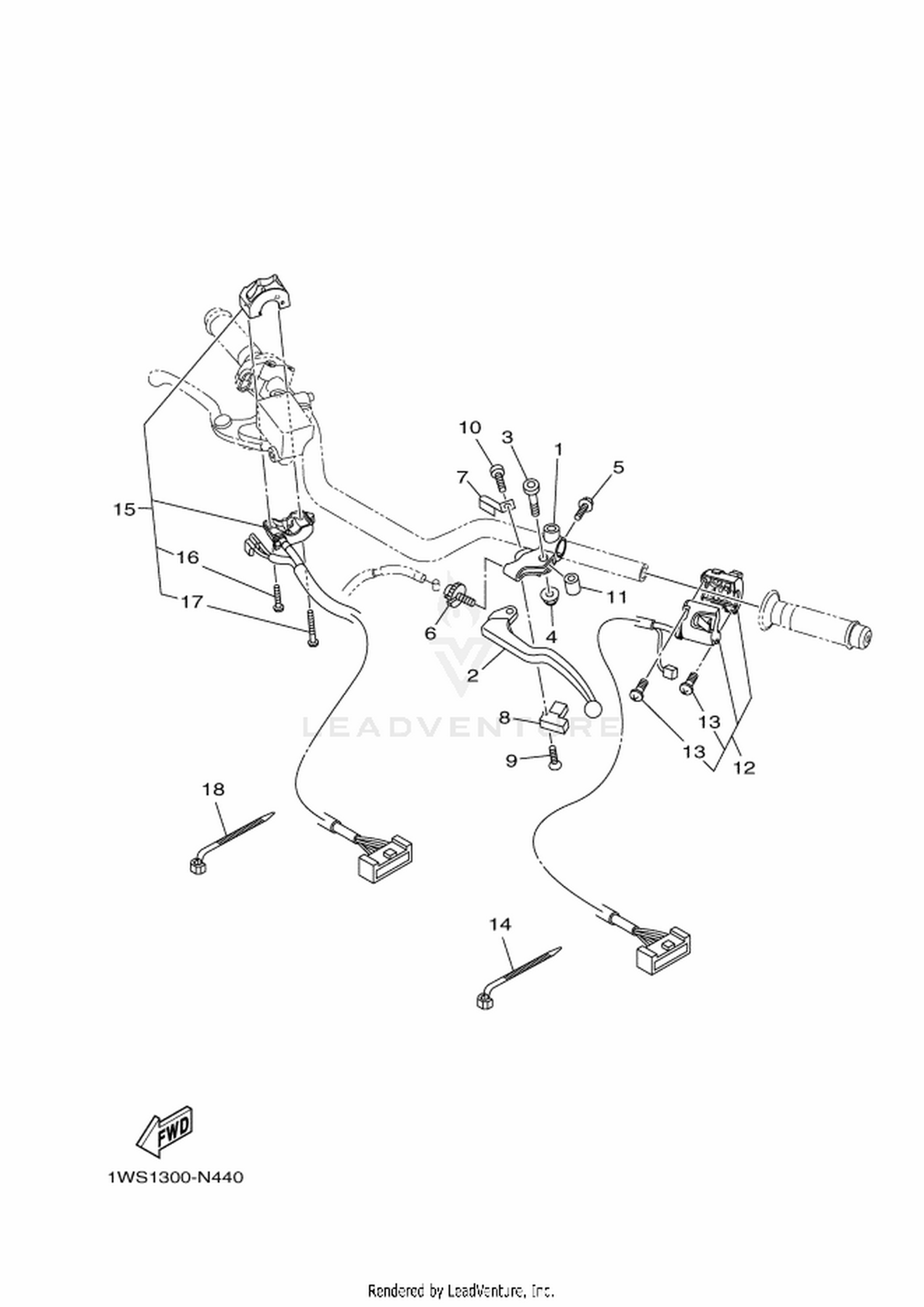 44 HANDLE SWITCH  LEVER
