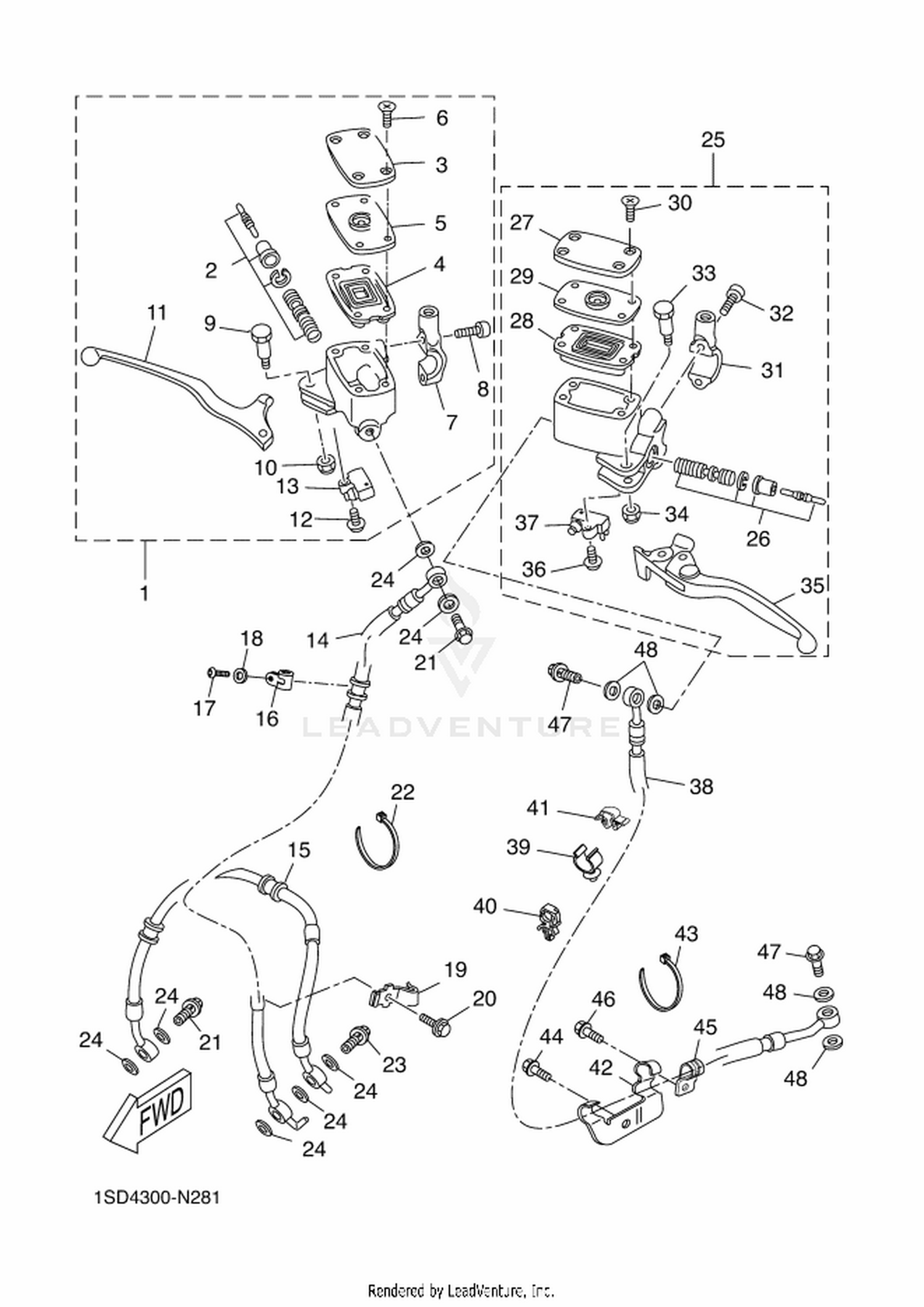 28 FRONT MASTER CYLINDER