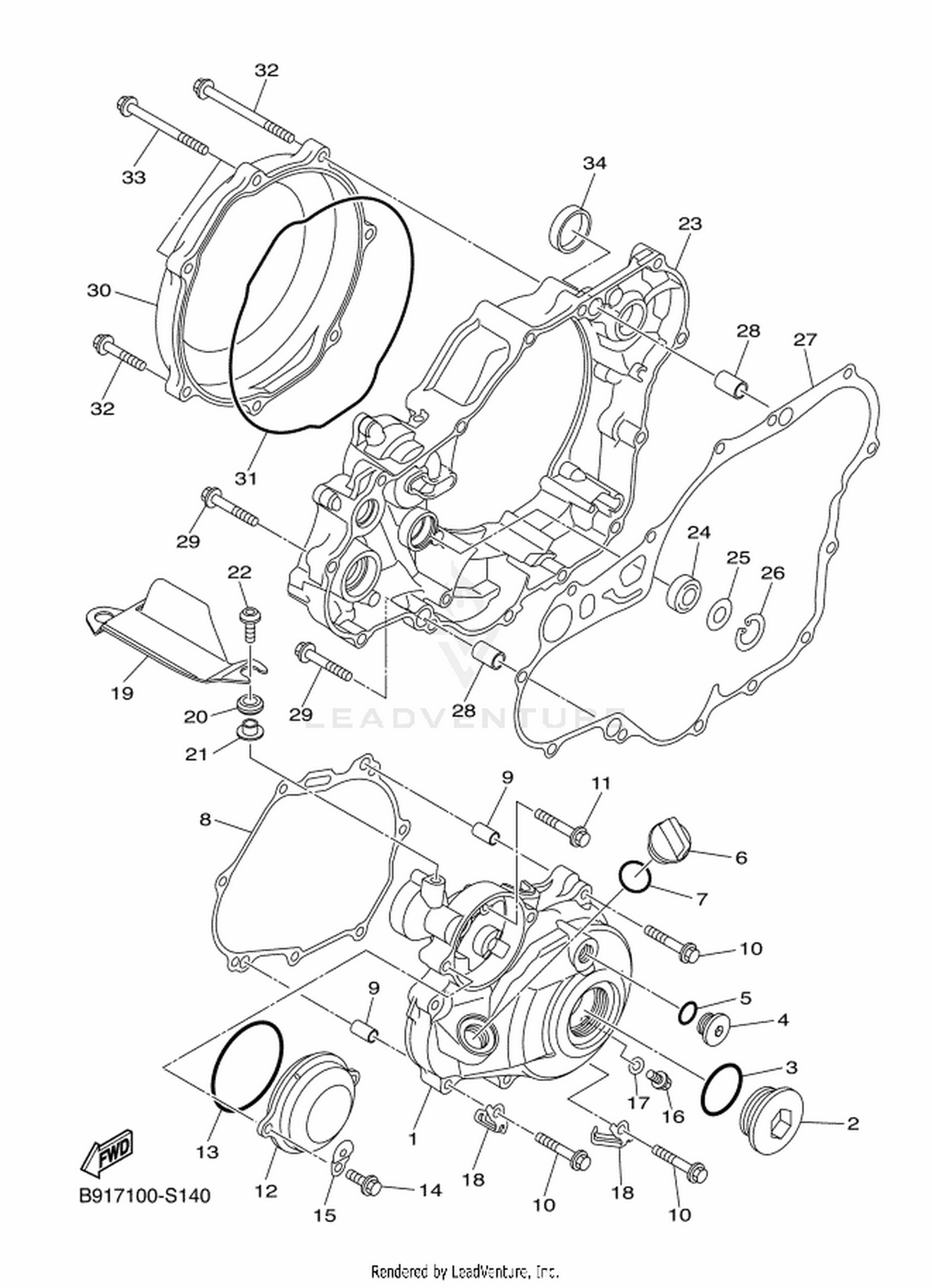 14 CRANKCASE COVER 1