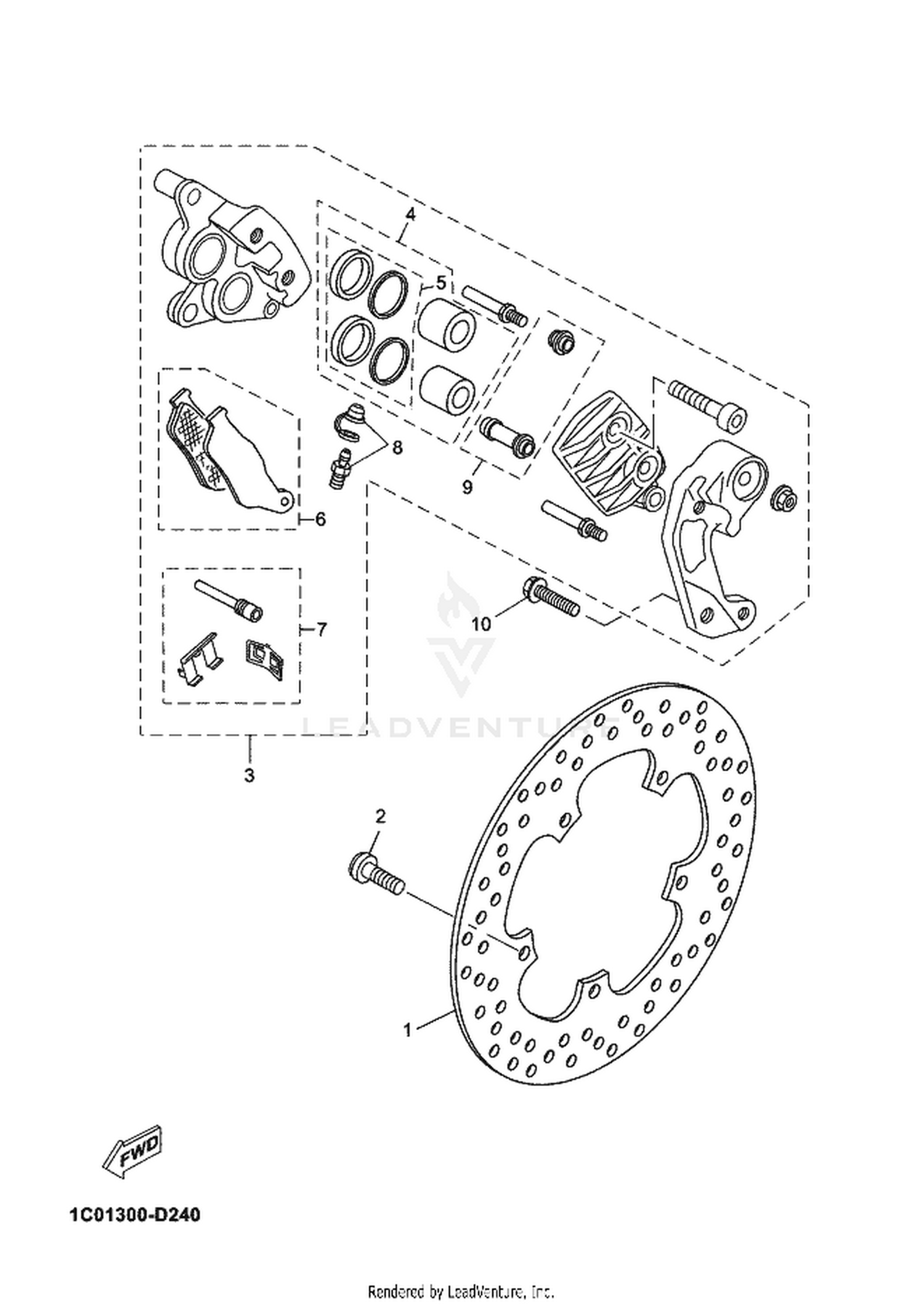 24 FRONT BRAKE CALIPER
