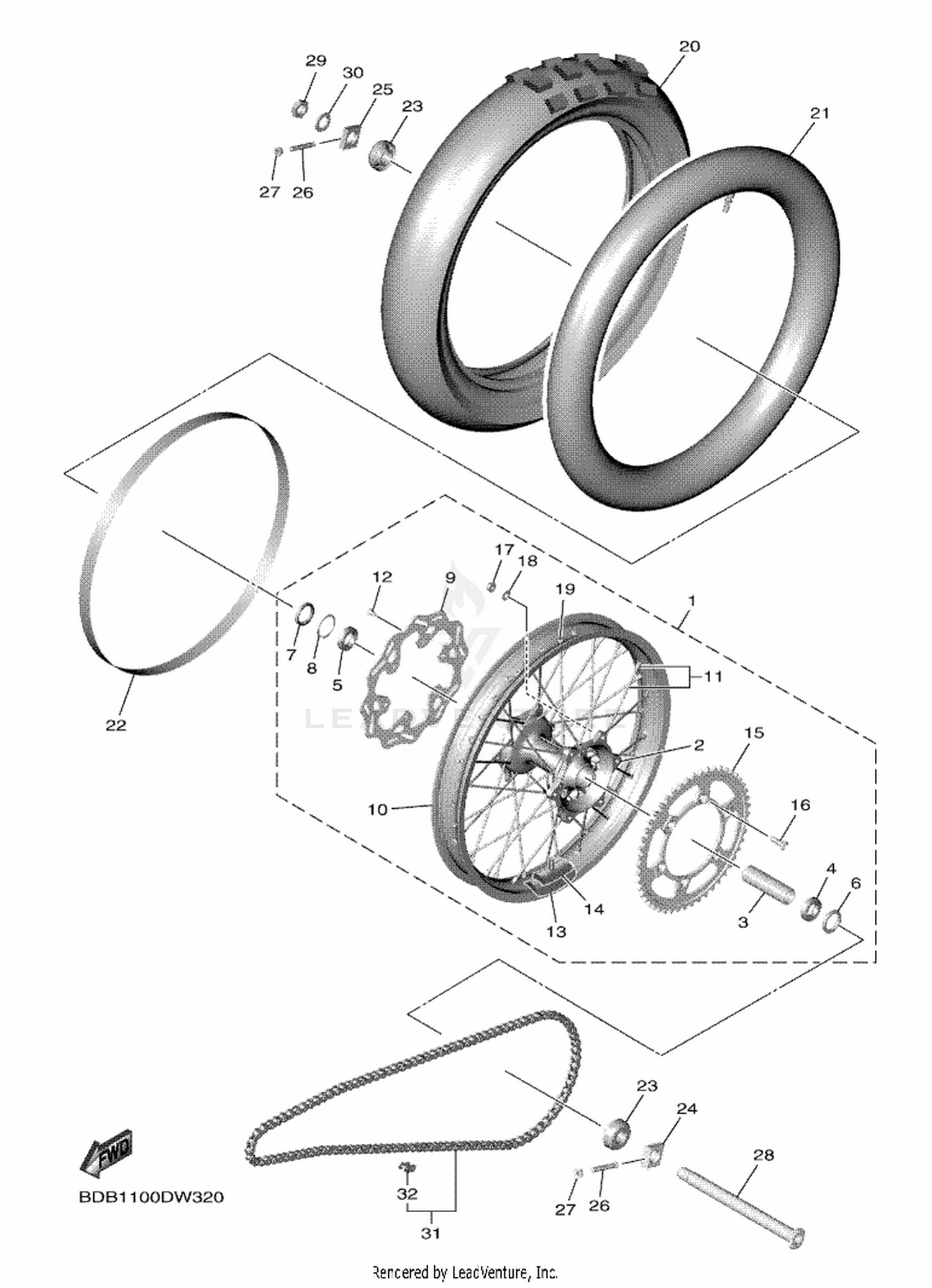 34 REAR WHEEL