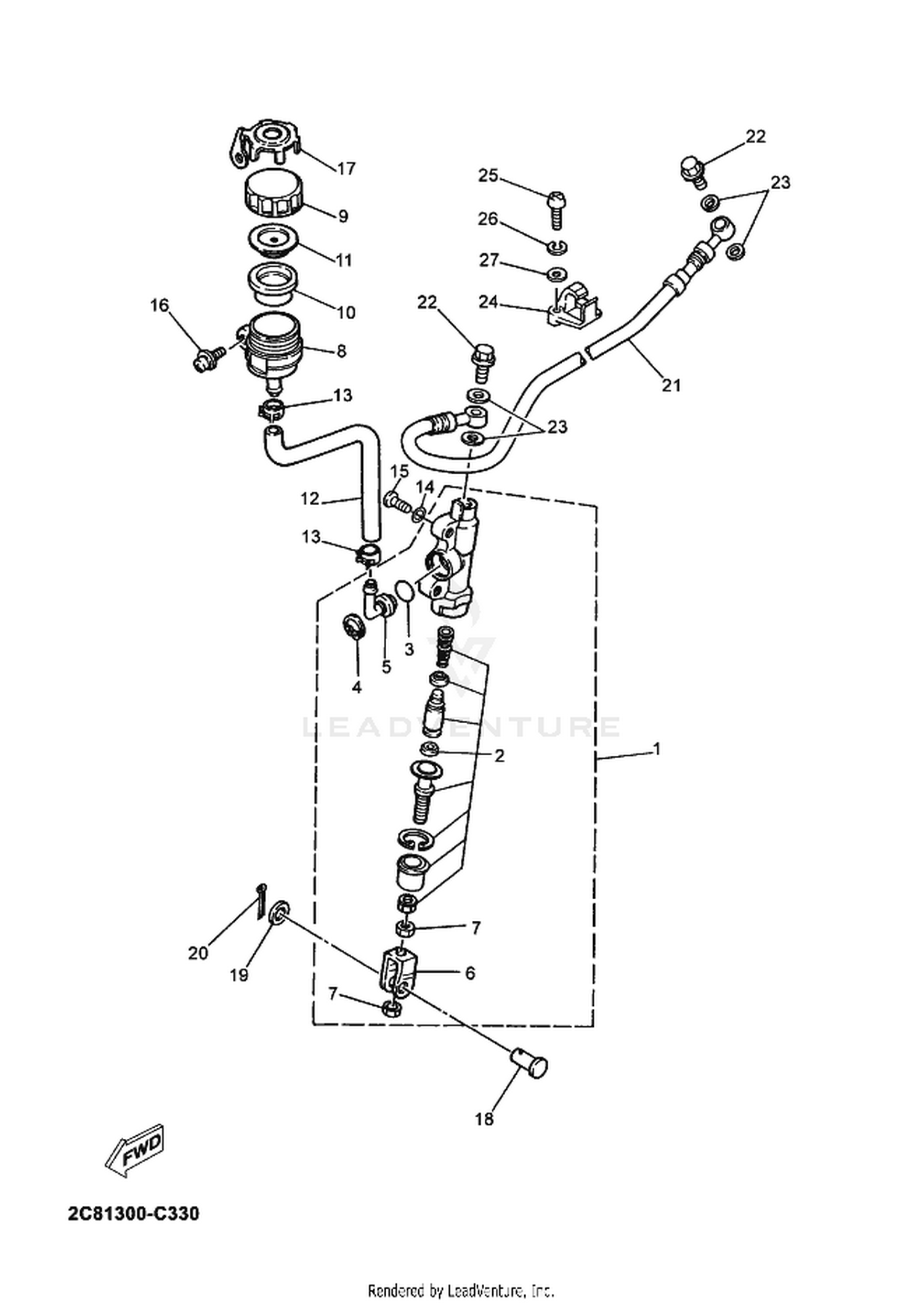 33 REAR MASTER CYLINDER
