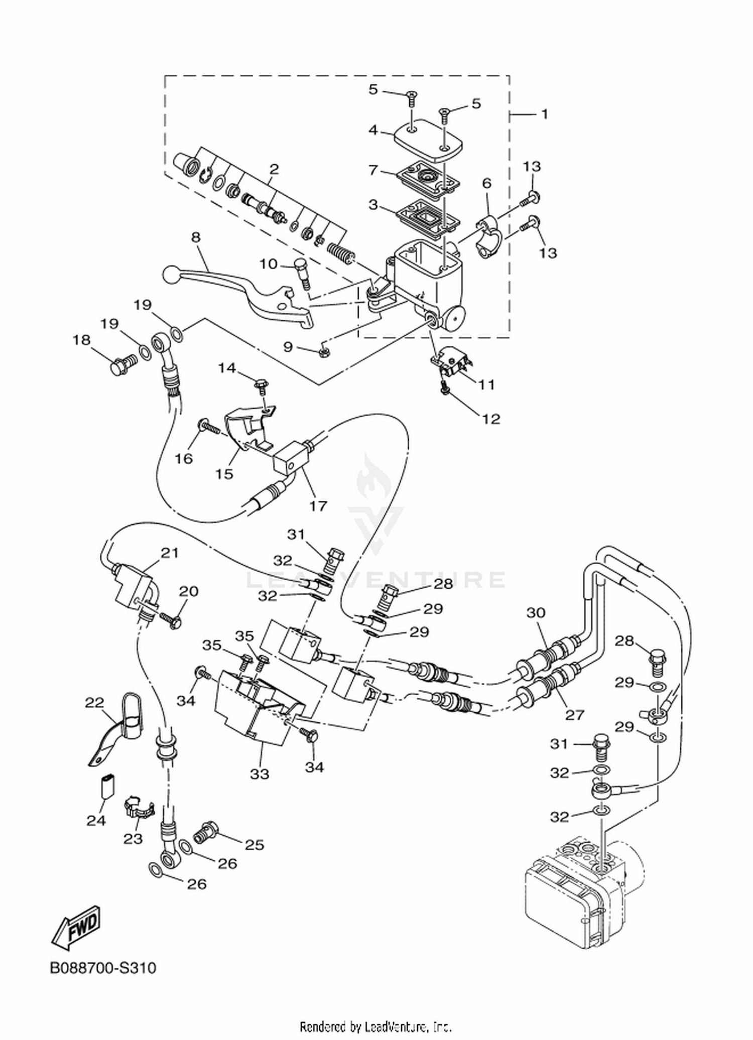 31 FRONT MASTER CYLINDER