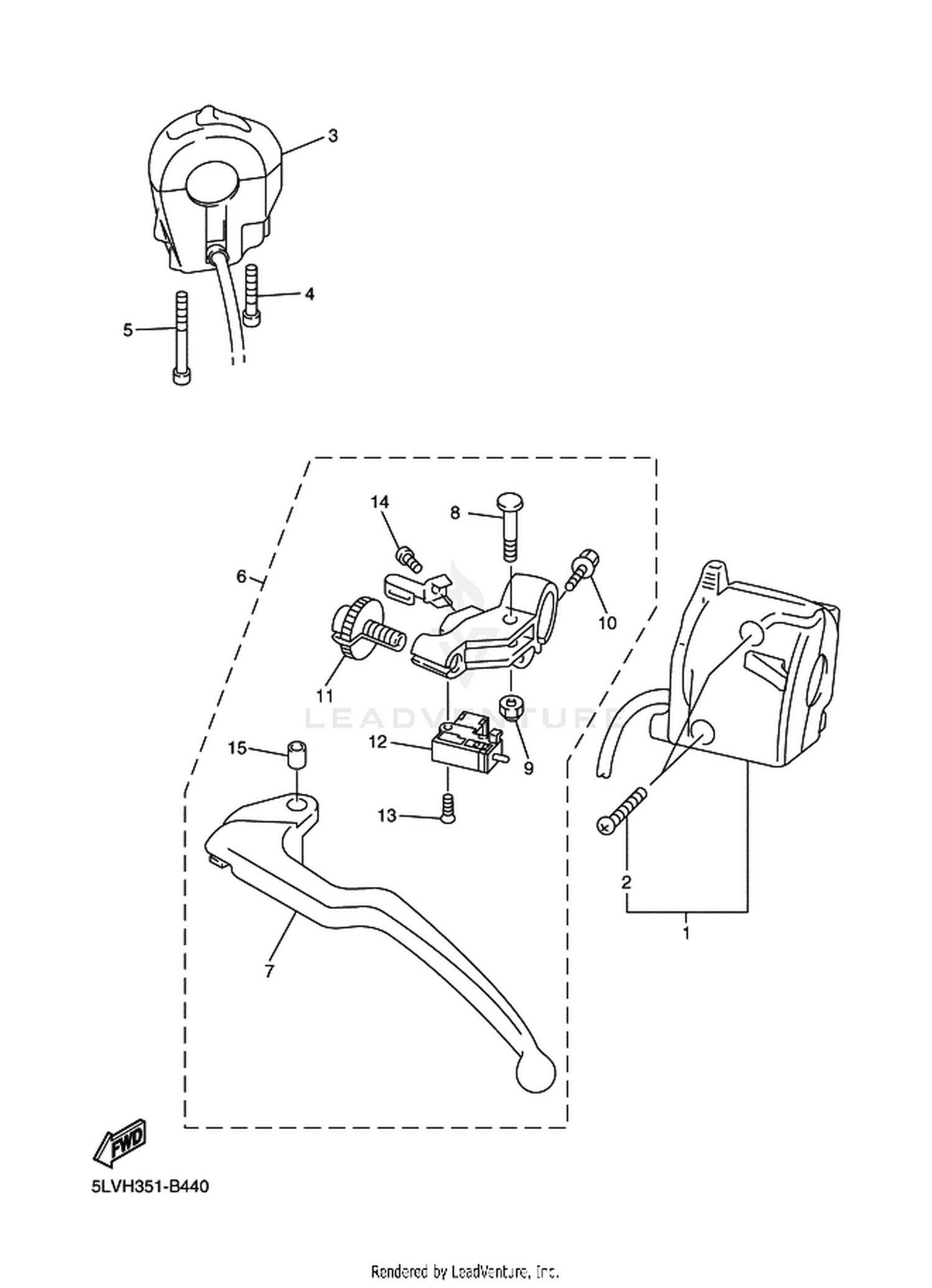 44 HANDLE SWITCH  LEVER