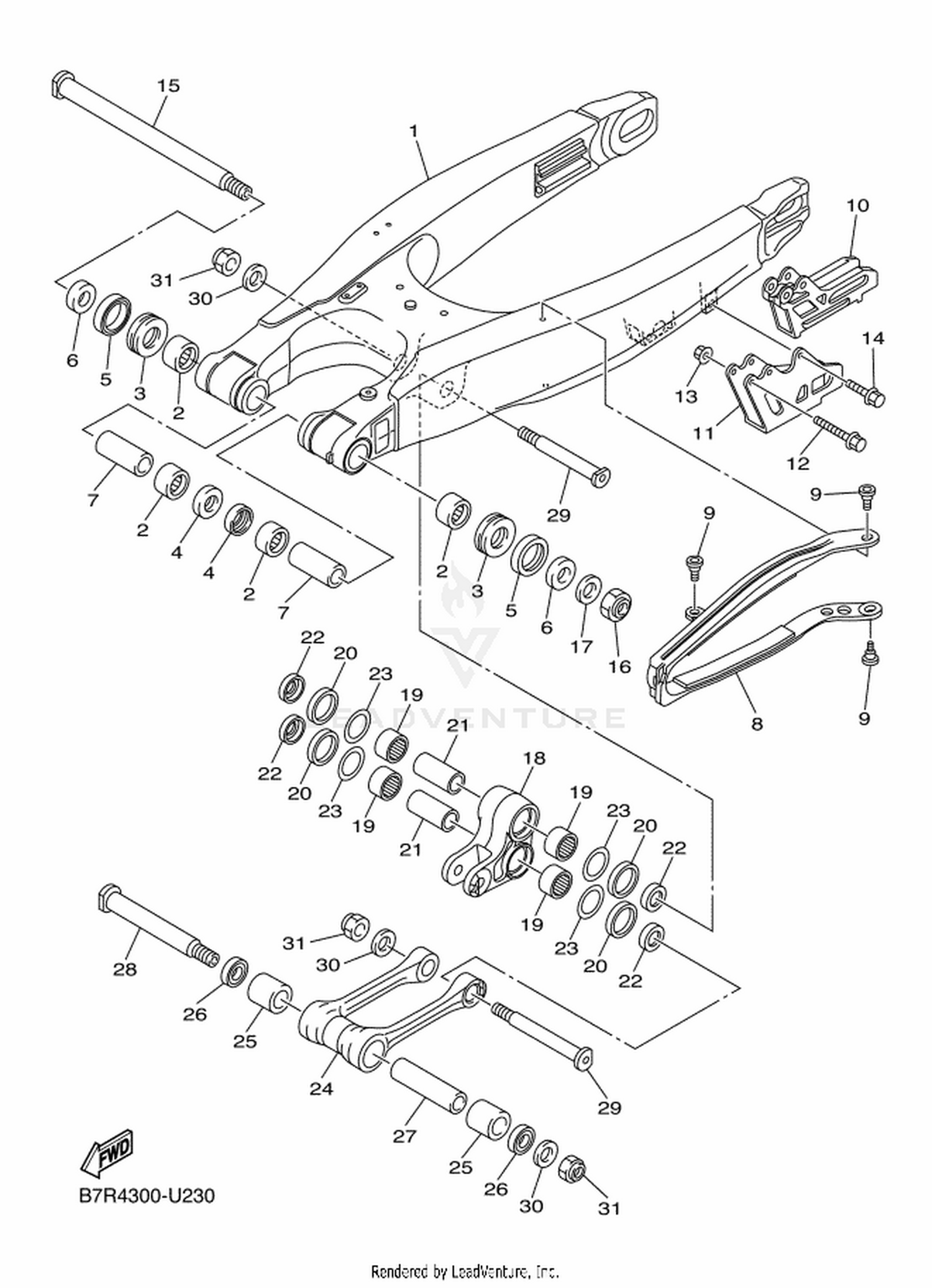 23 REAR ARM