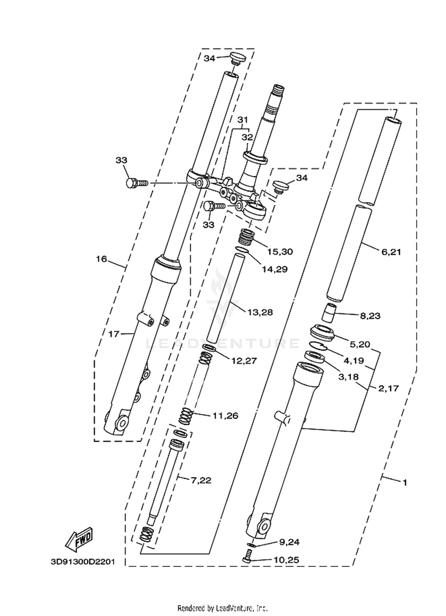 22 FRONT FORK