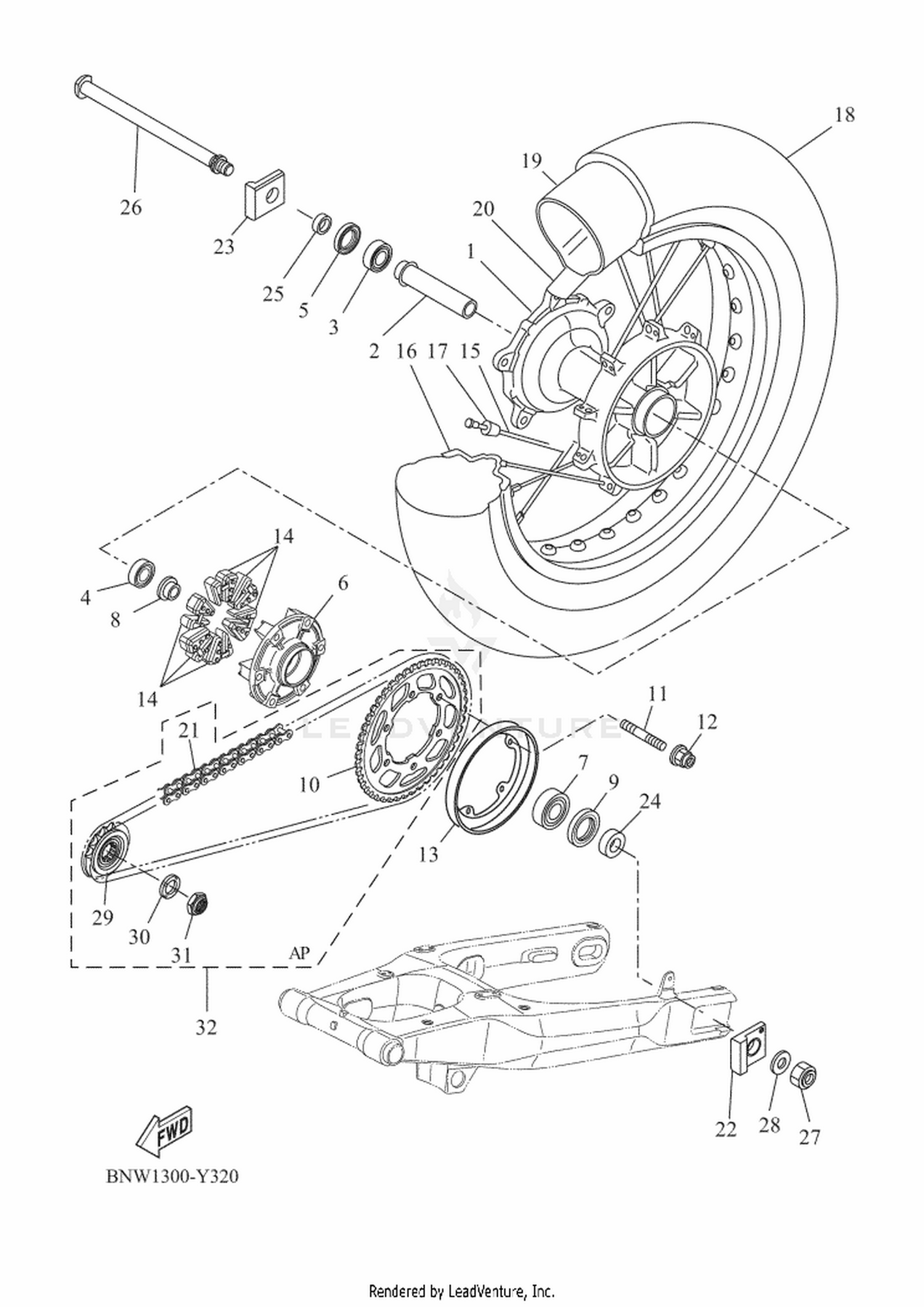 32 REAR WHEEL