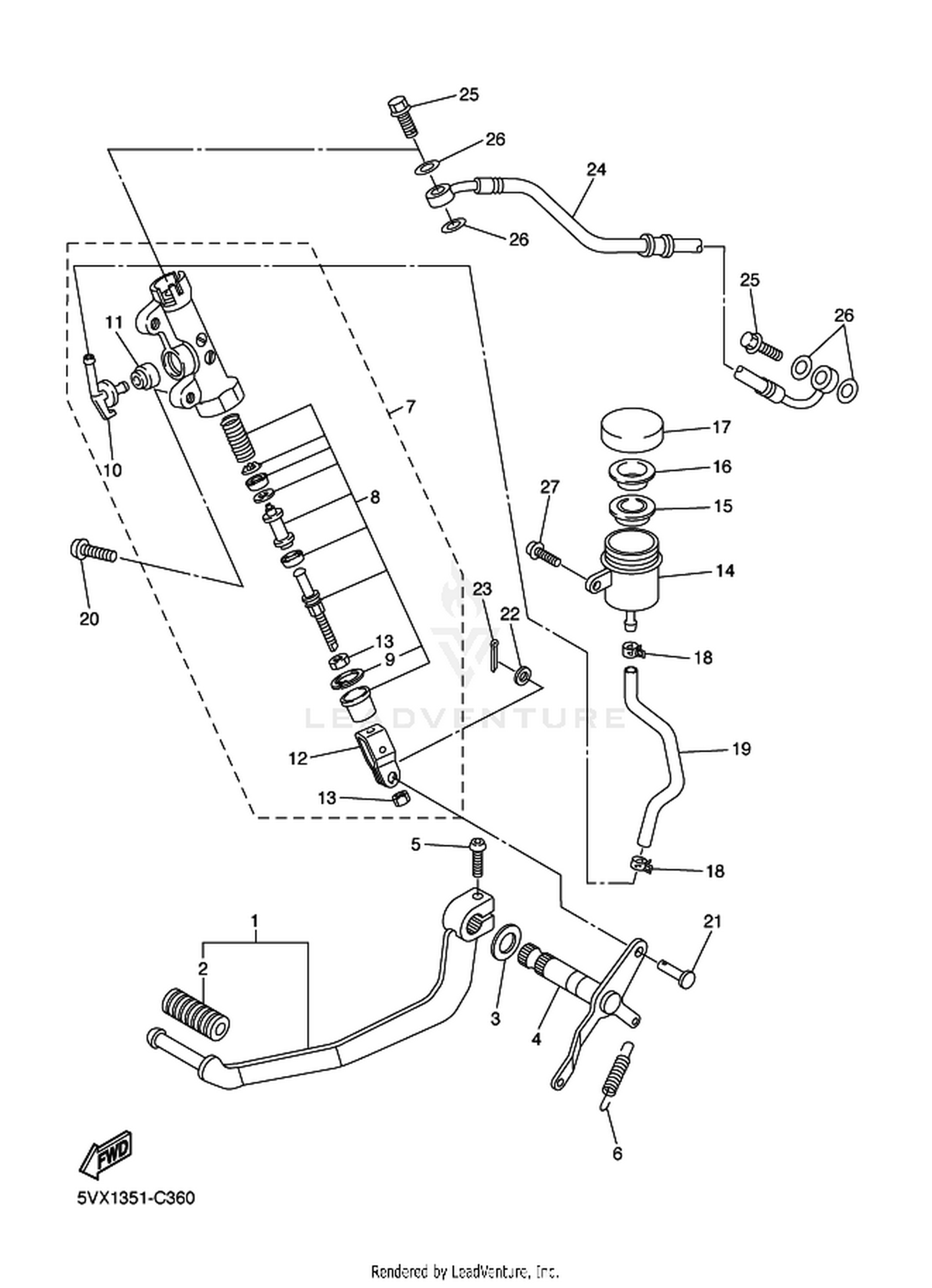36 REAR MASTER CYLINDER