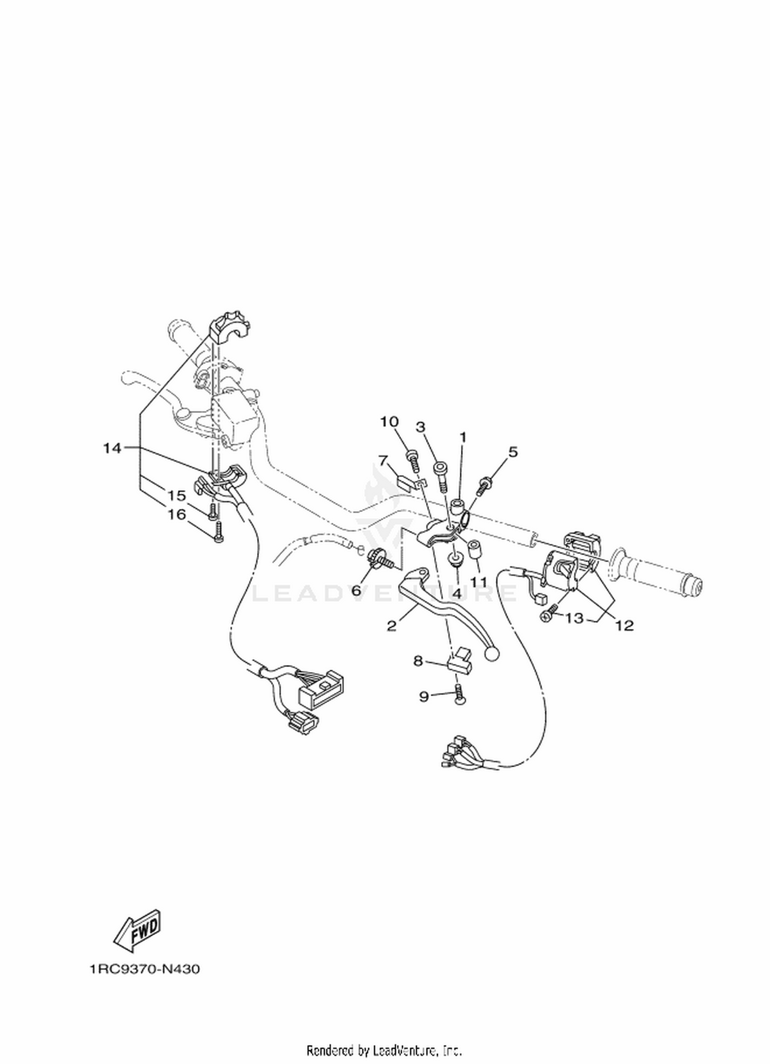 43 HANDLE SWITCH  LEVER
