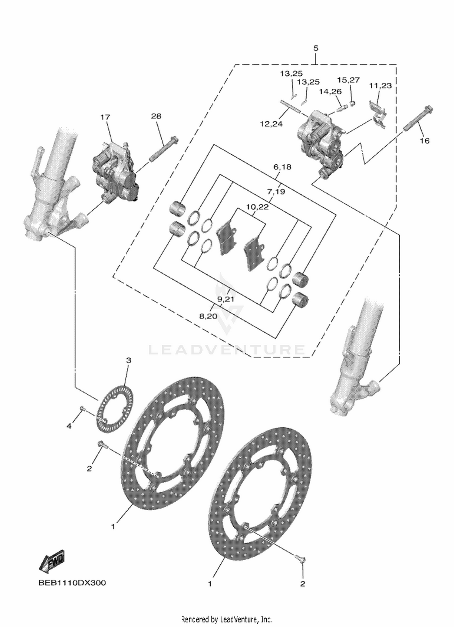 30 FRONT BRAKE CALIPER