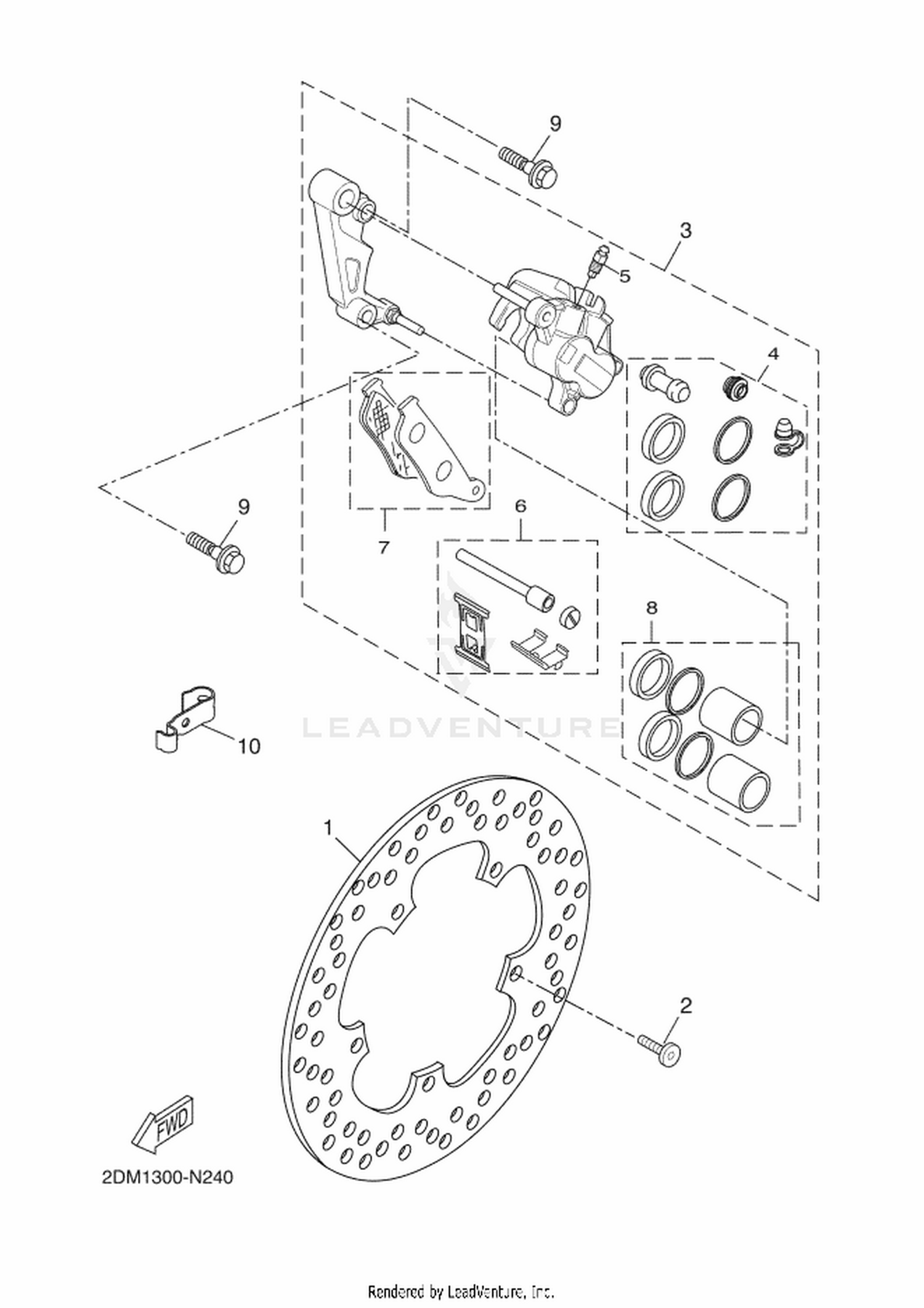 24 FRONT BRAKE CALIPER