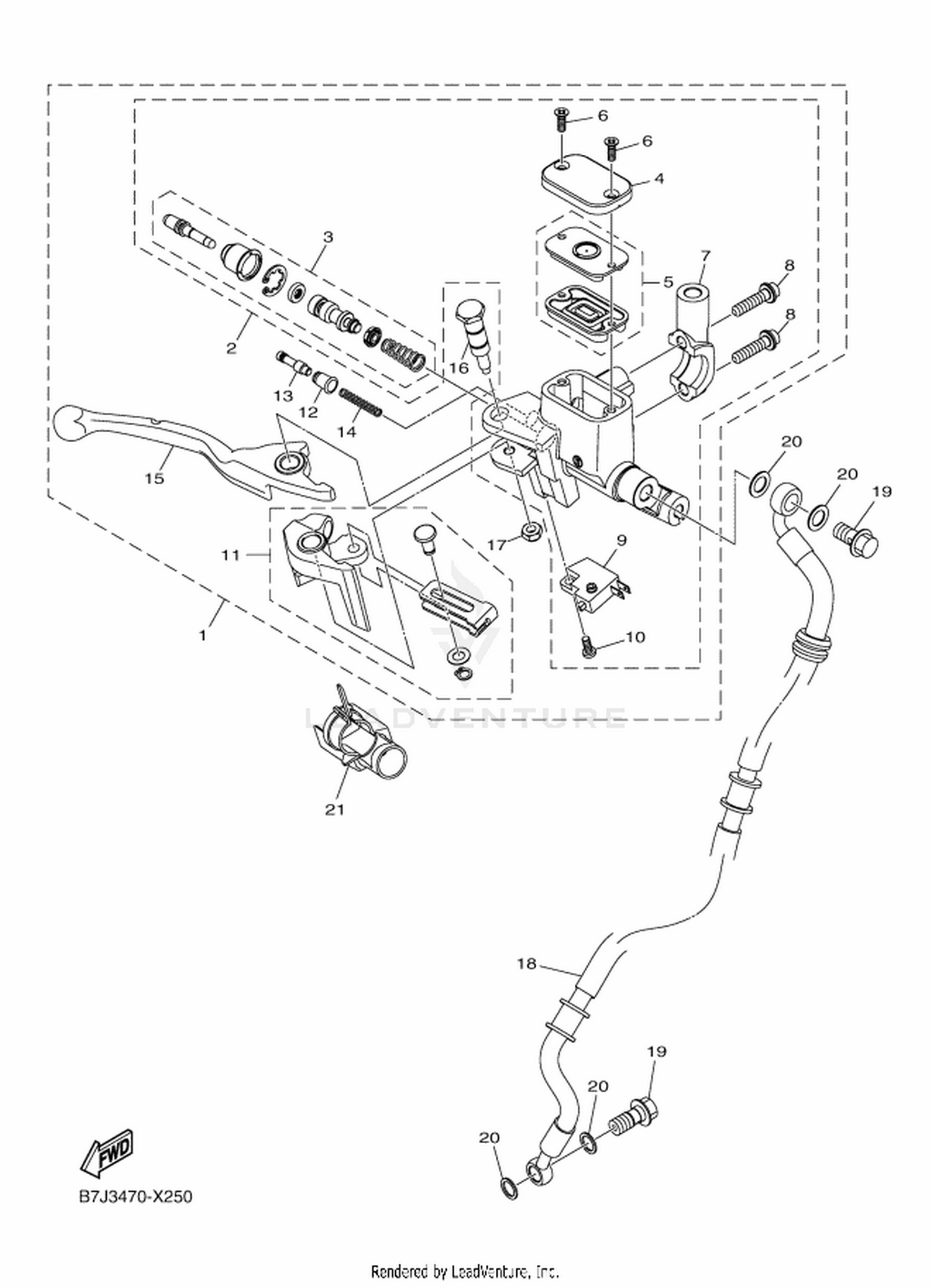 25 FRONT MASTER CYLINDER
