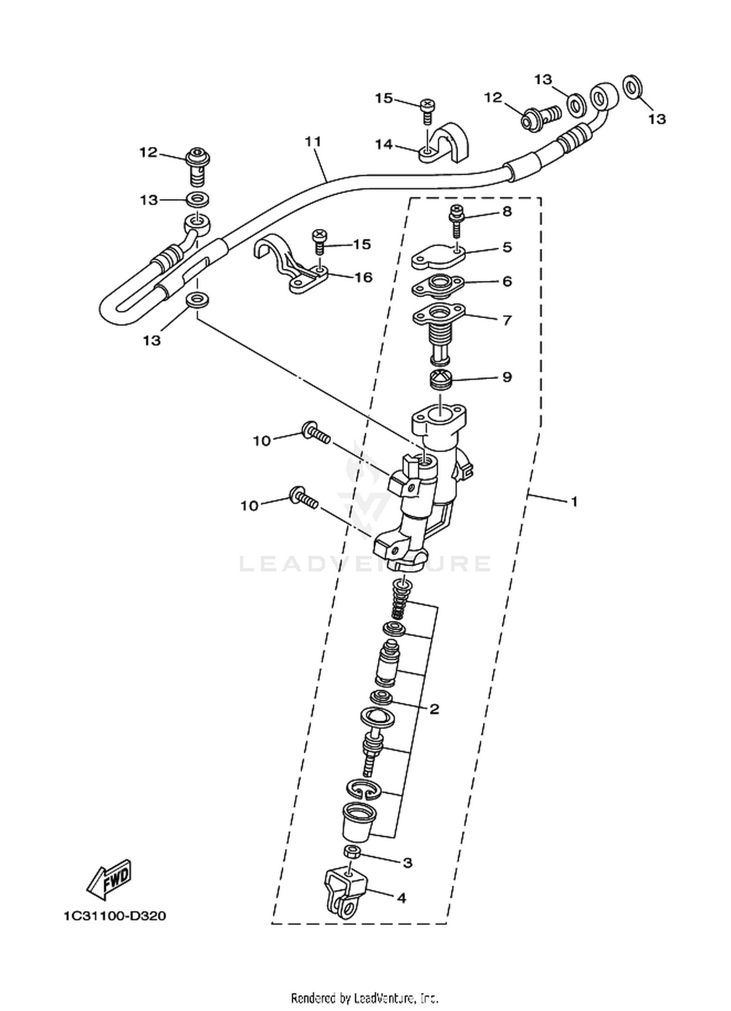 32 REAR MASTER CYLINDER