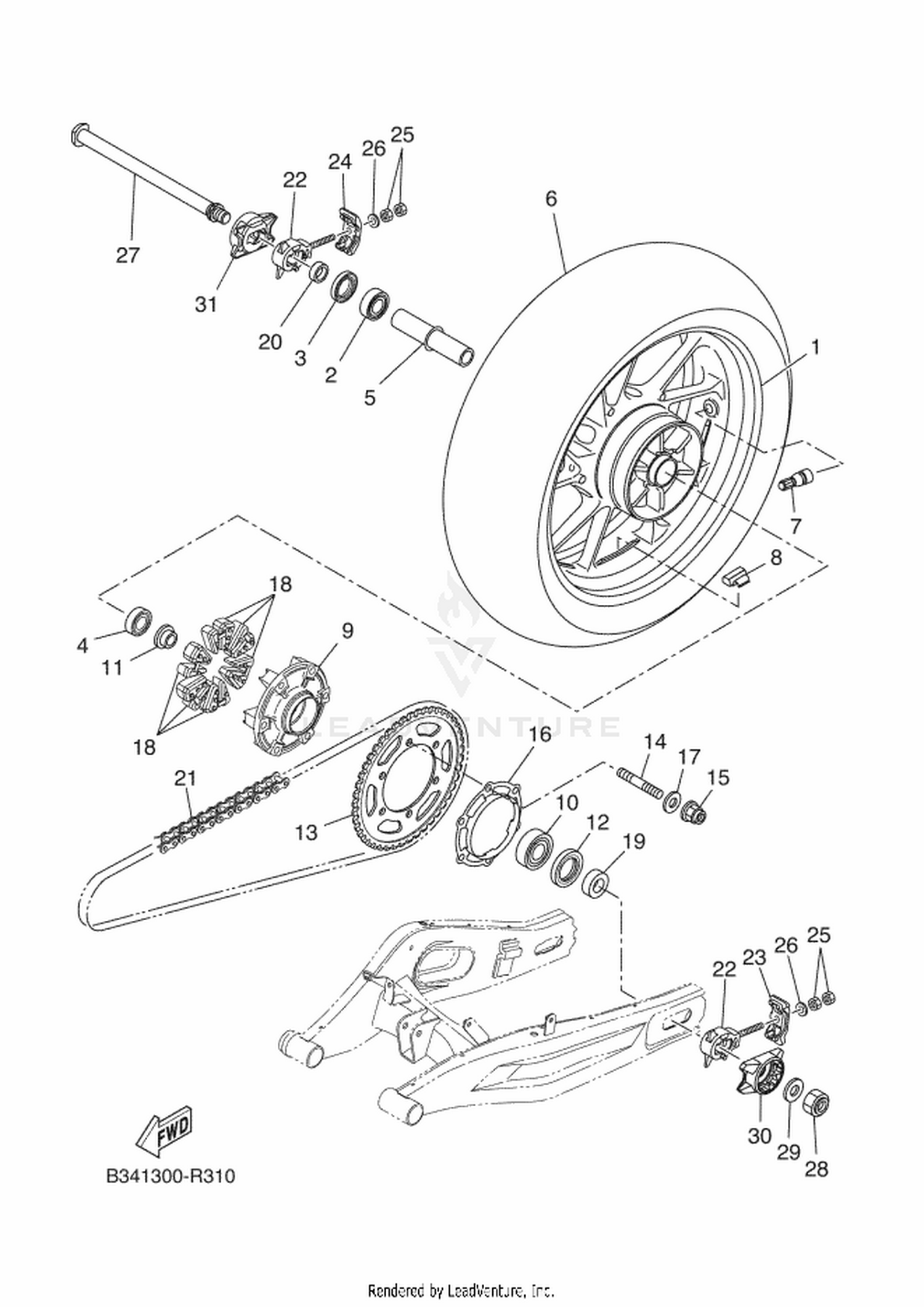 31 REAR WHEEL