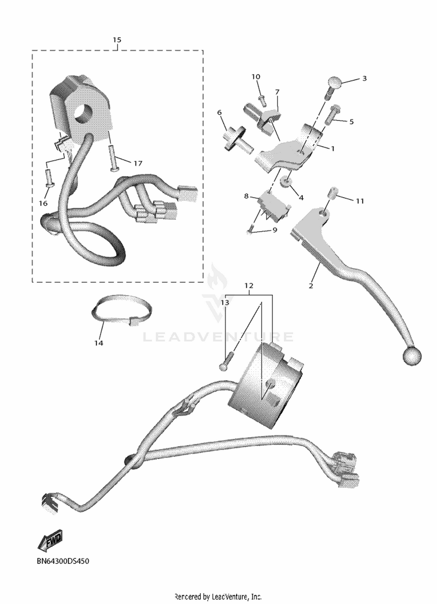 45 HANDLE SWITCH  LEVER