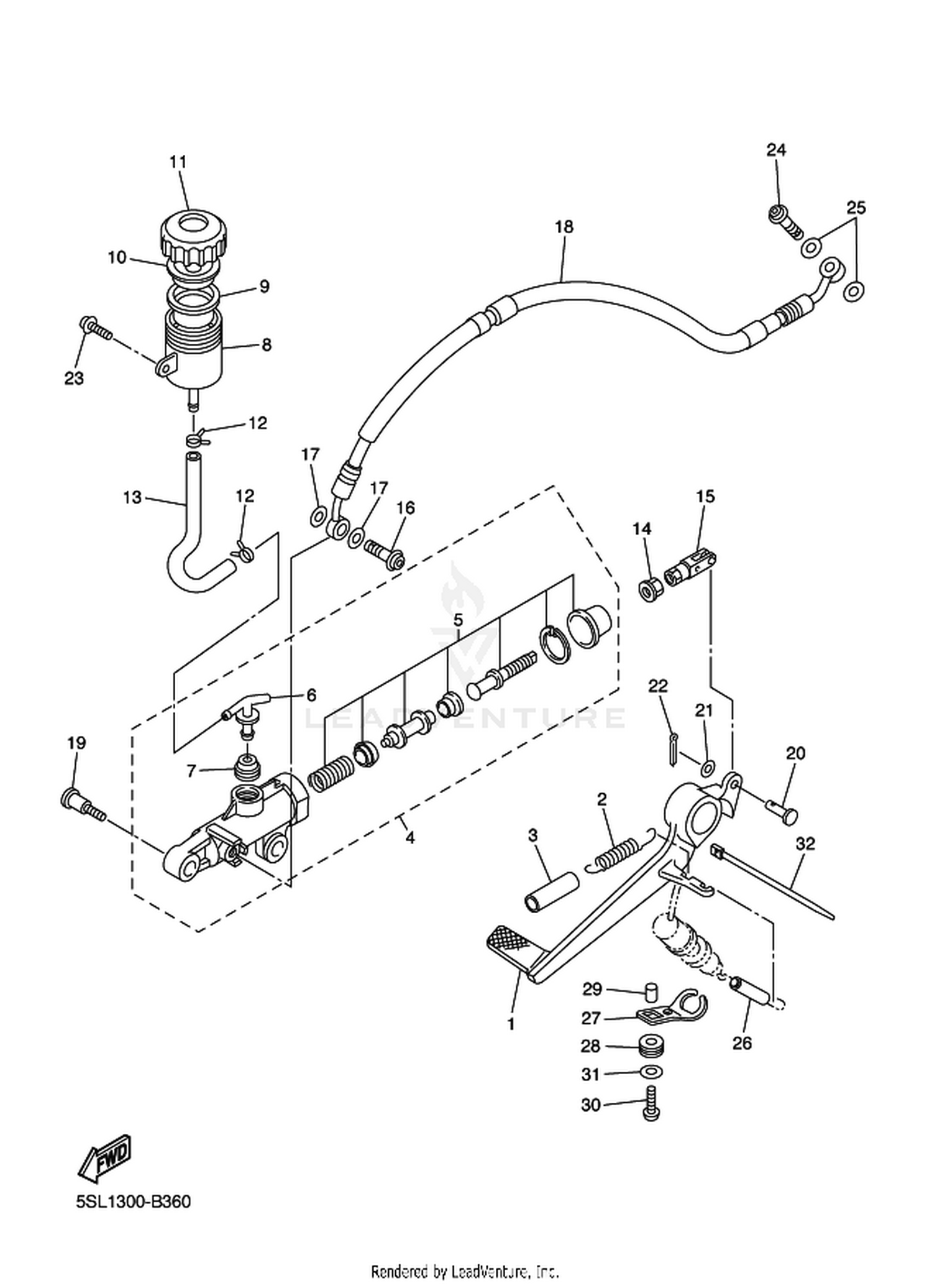 36 REAR MASTER CYLINDER