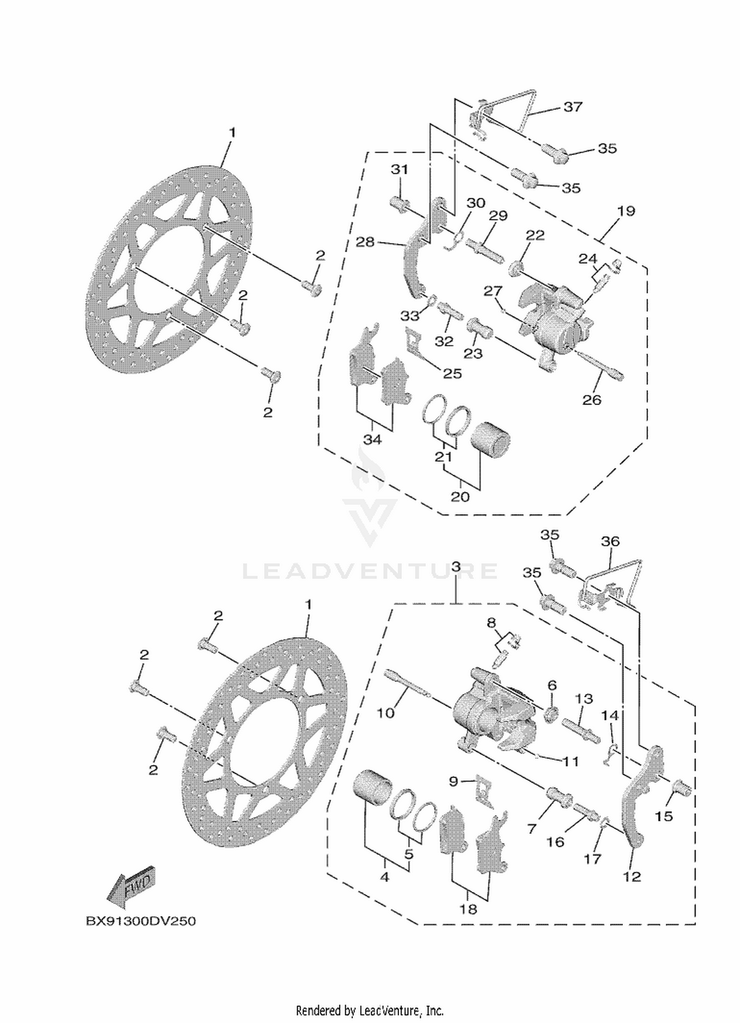 25 FRONT BRAKE CALIPER