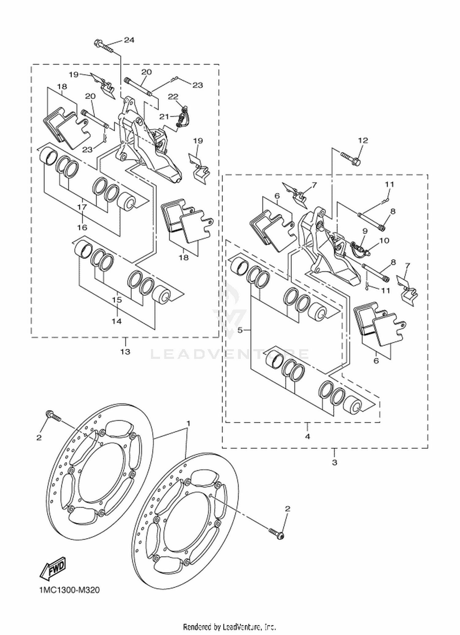 32 FRONT BRAKE CALIPER