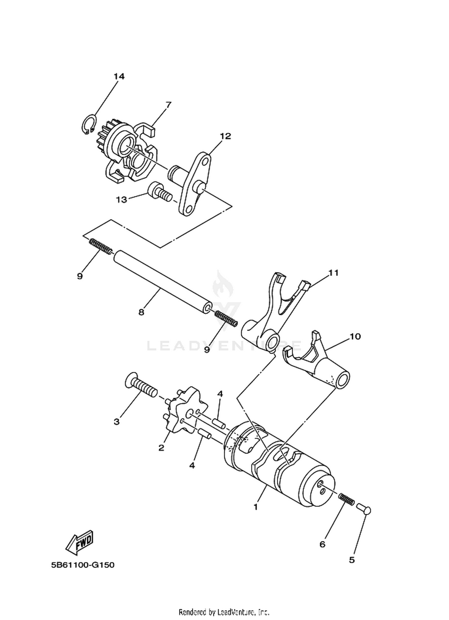 15 SHIFT CAM  FORK