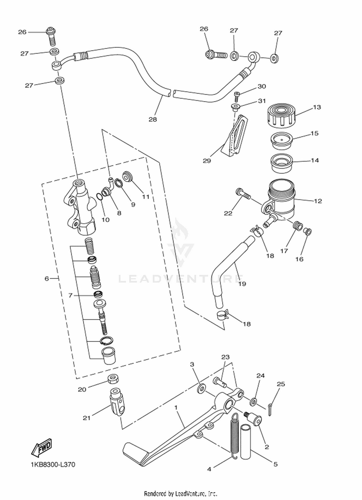 37 REAR MASTER CYLINDER