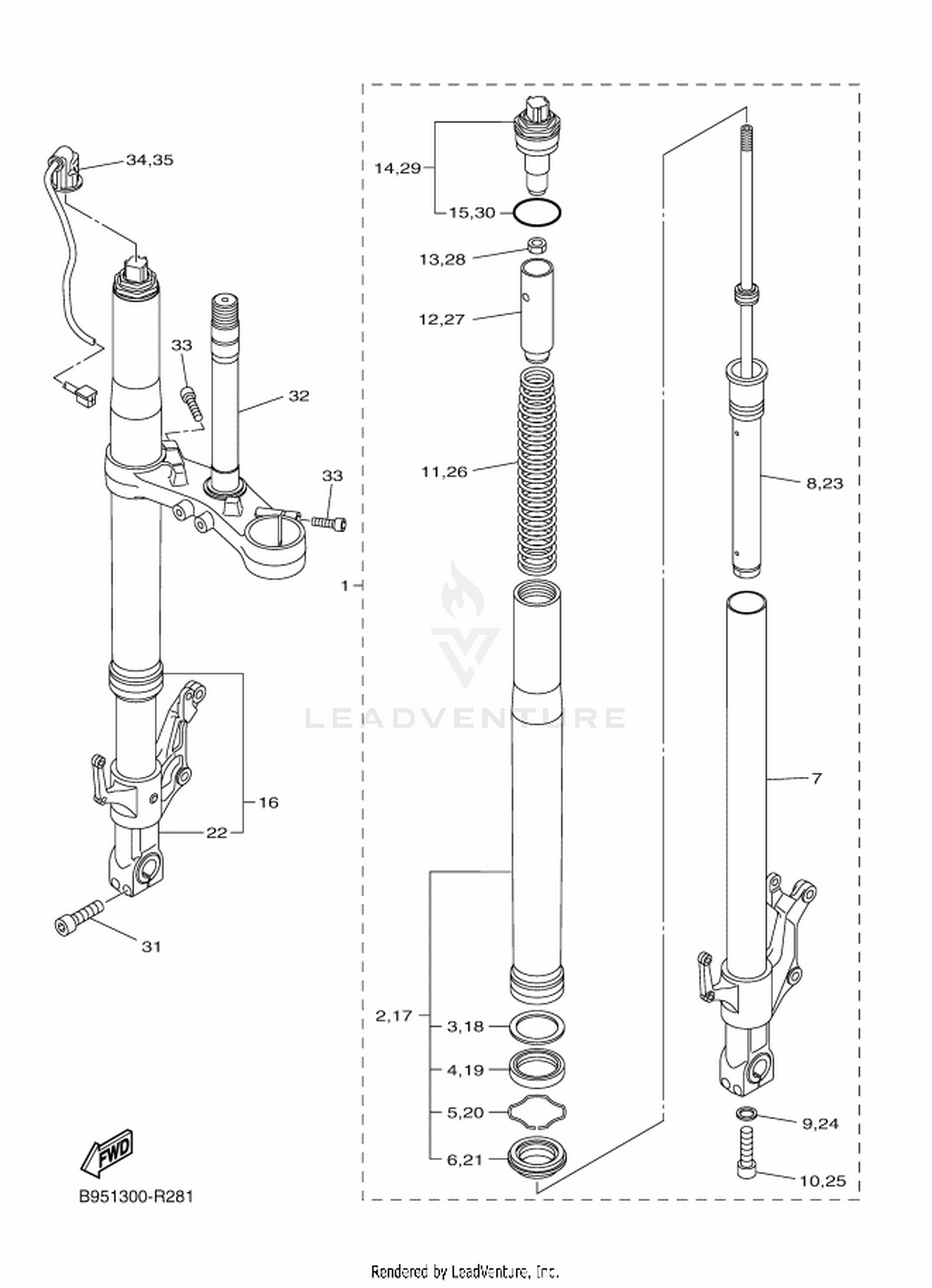 28 FRONT FORK