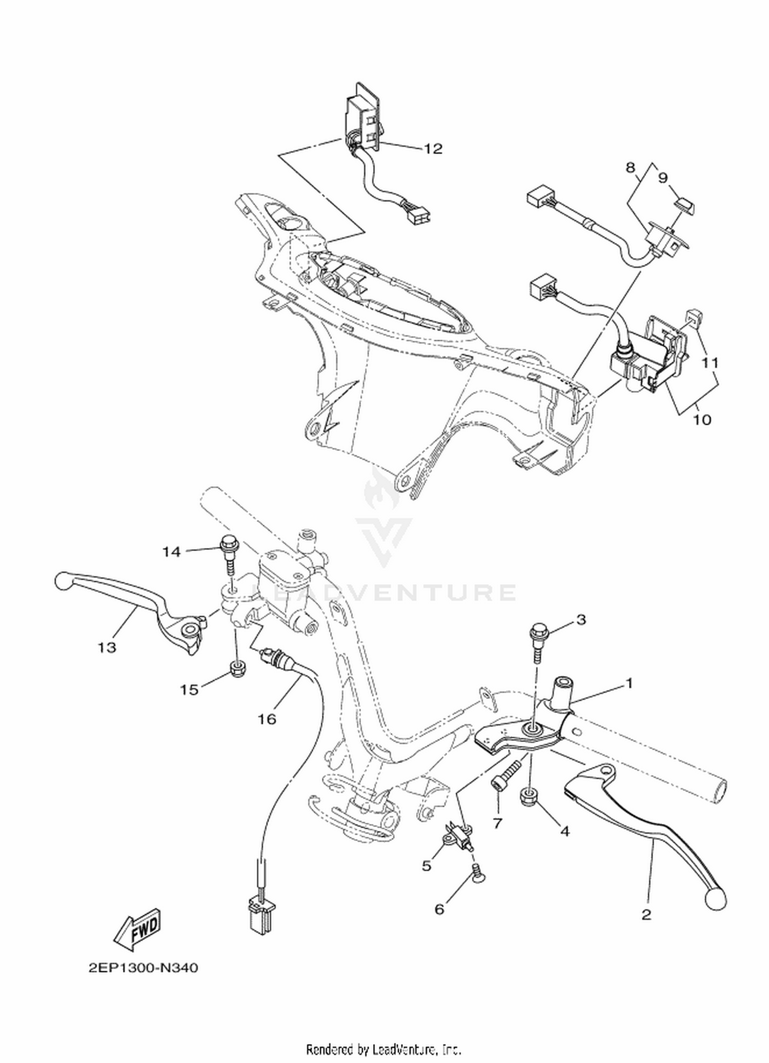 34 SWITCH  LEVER FOR DISK BRAKE