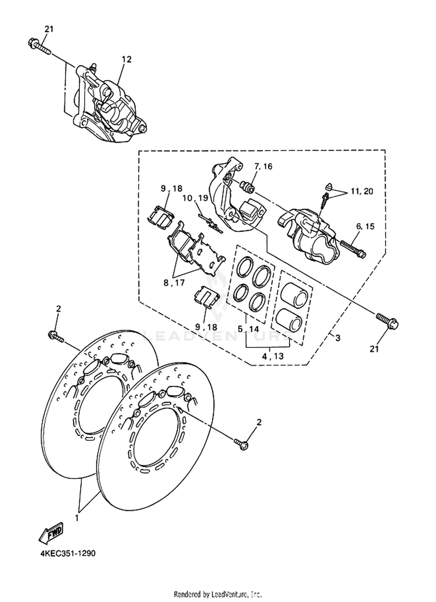 29 FRONT BRAKE CALIPER