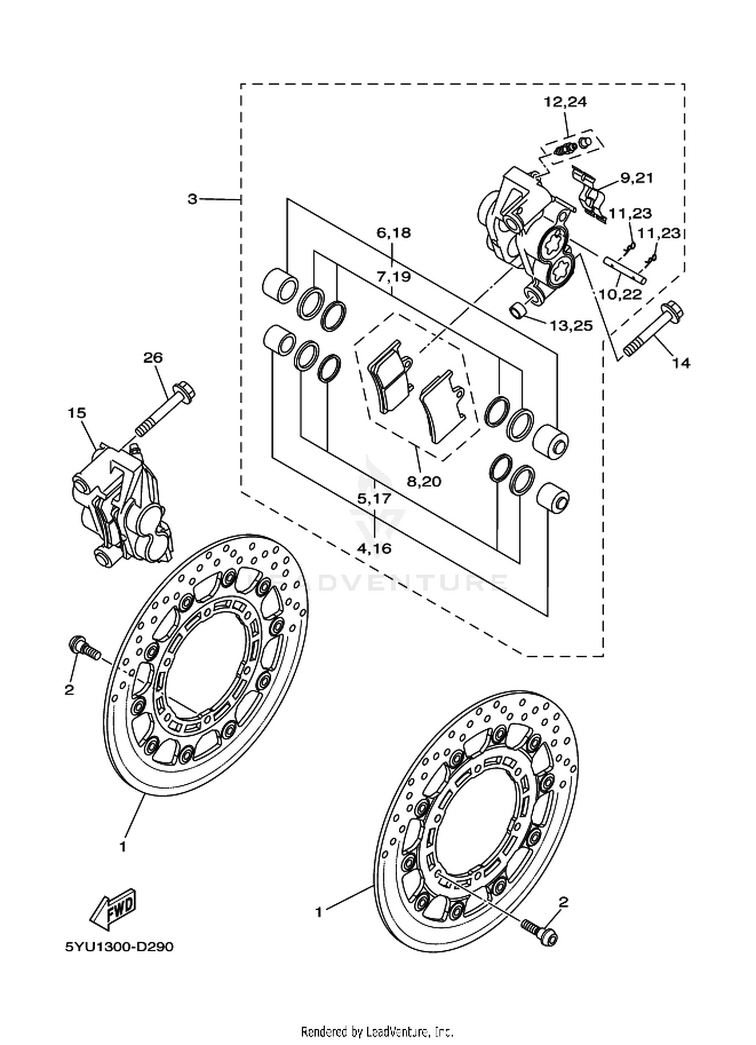 29 FRONT BRAKE CALIPER