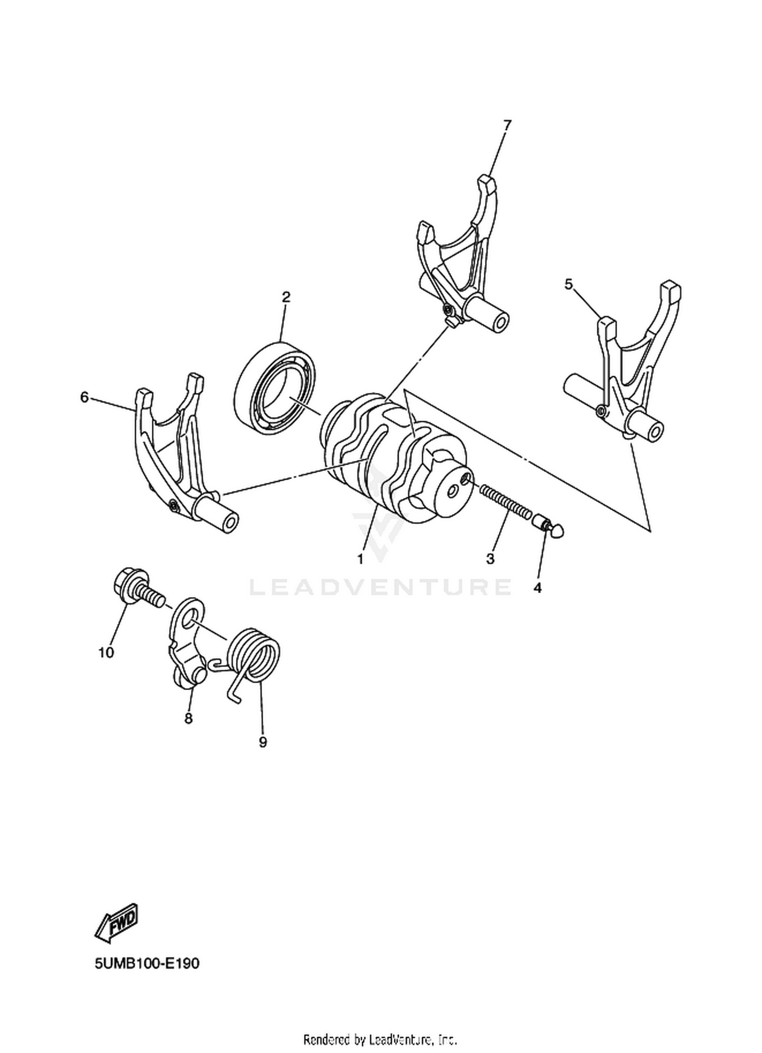 19 SHIFT CAM  FORK