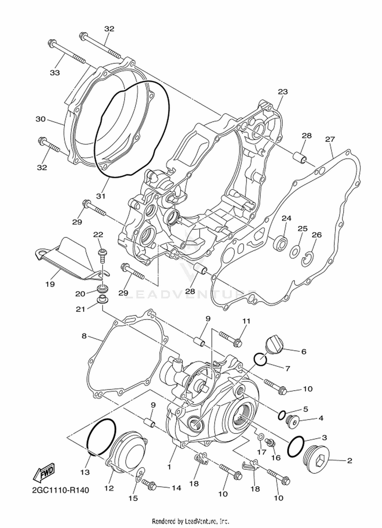 14 CRANKCASE COVER 1