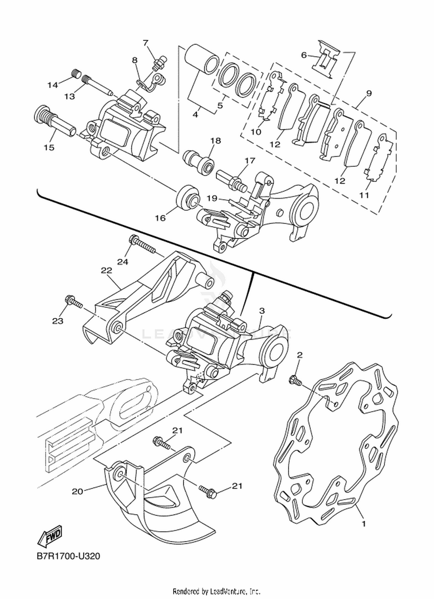 32 REAR BRAKE CALIPER
