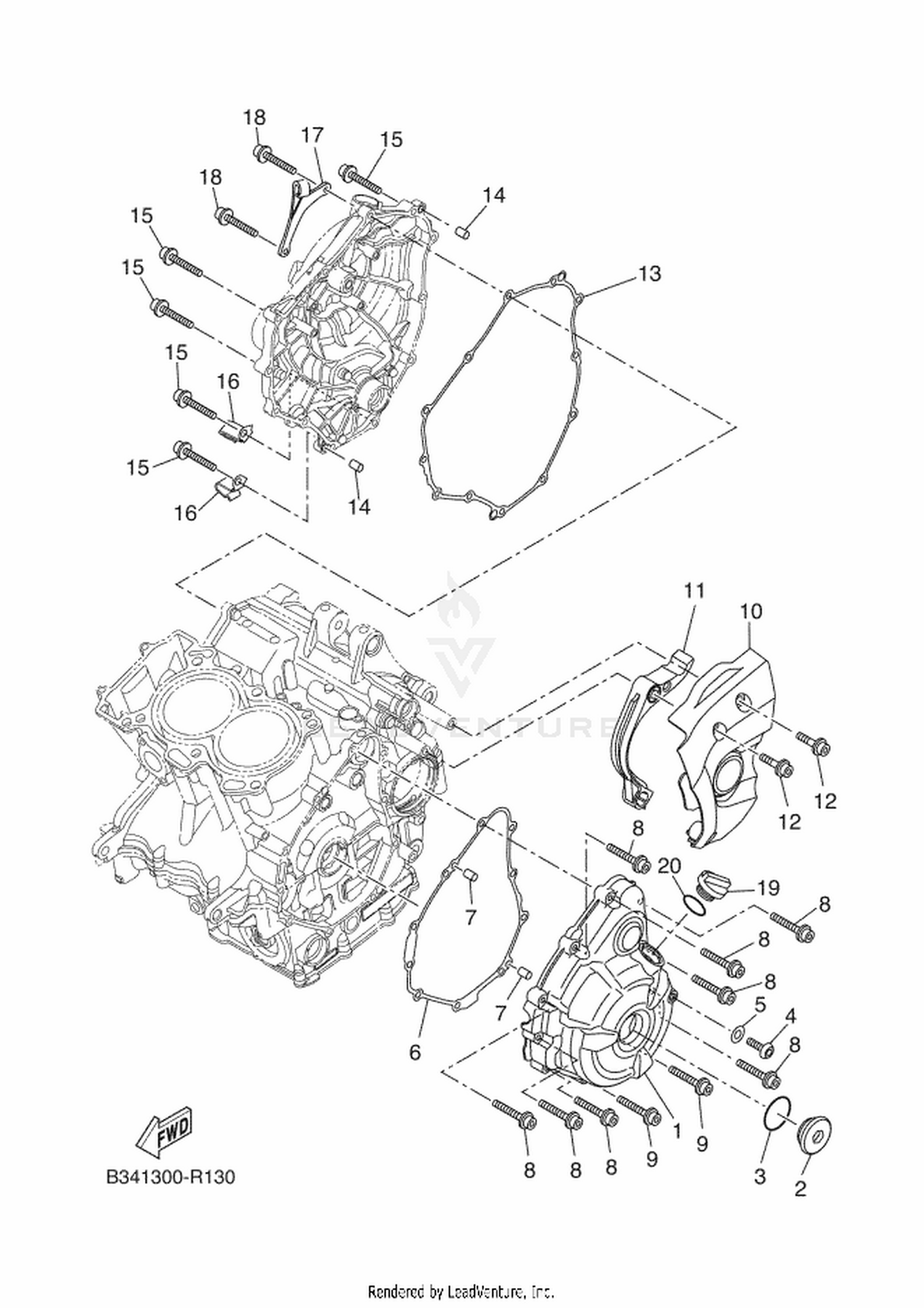 13 CRANKCASE COVER 1