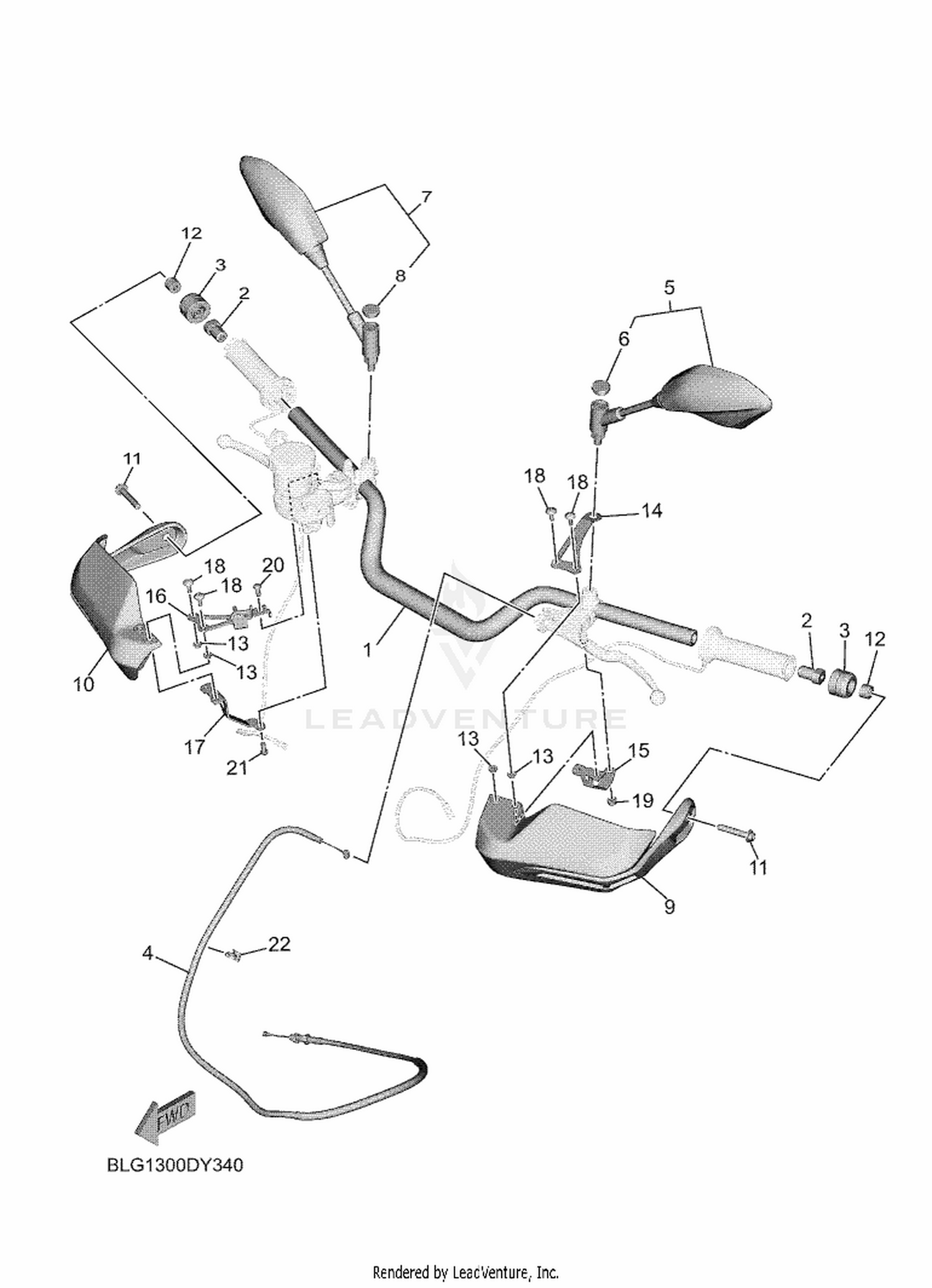 34 STEERING HANDLE & CABLE