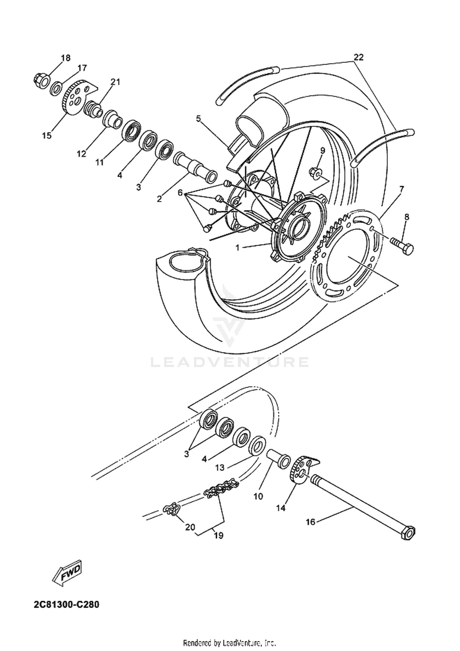 28 REAR WHEEL