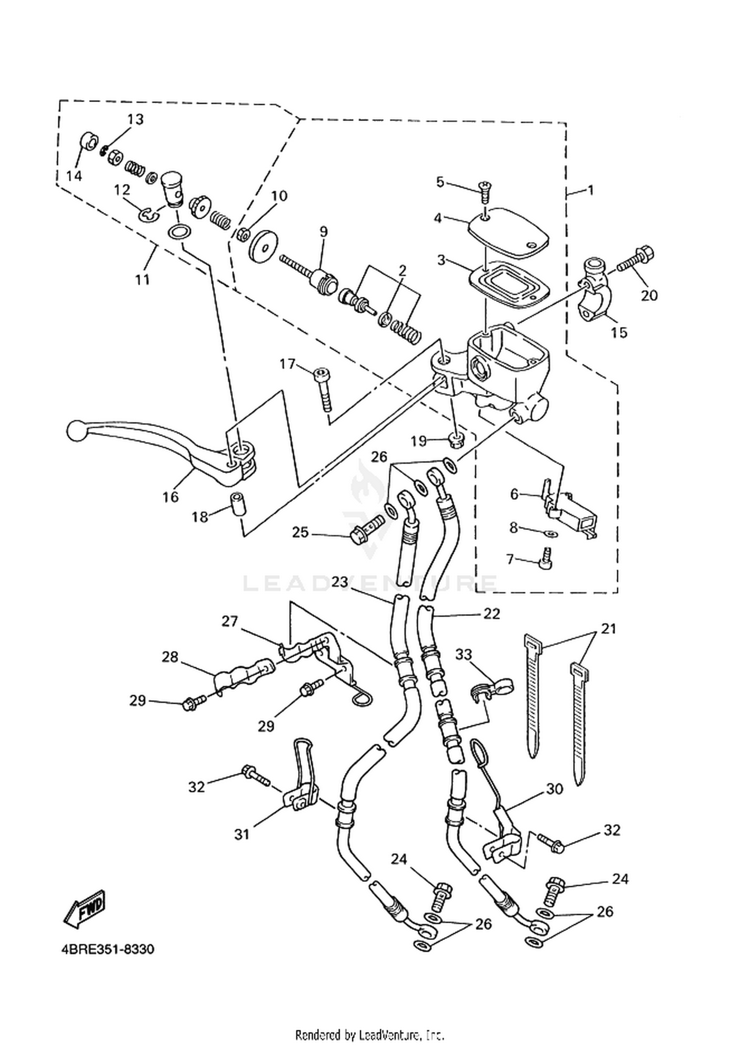 33 FRONT MASTER CYLINDER