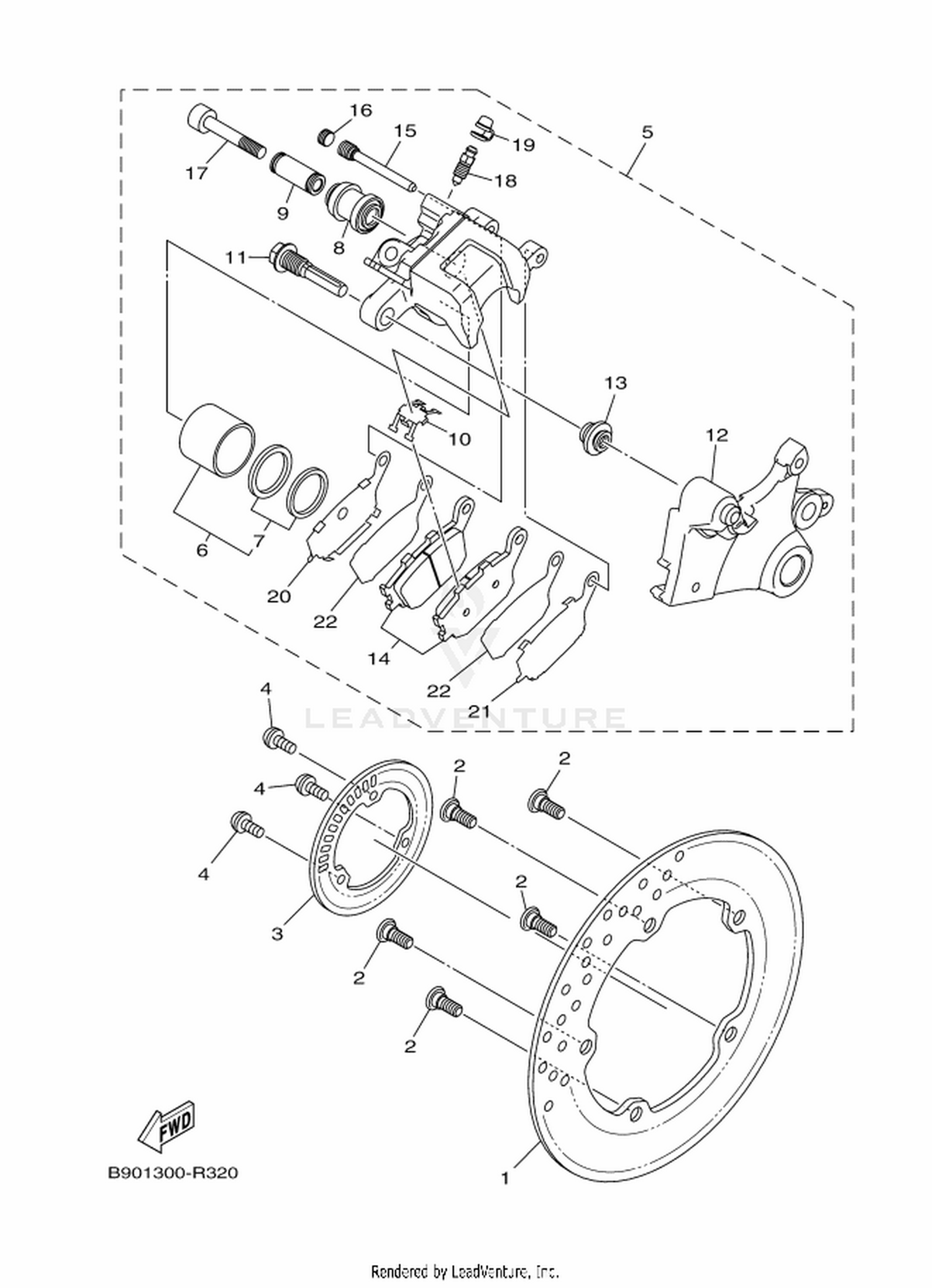 32 REAR BRAKE CALIPER