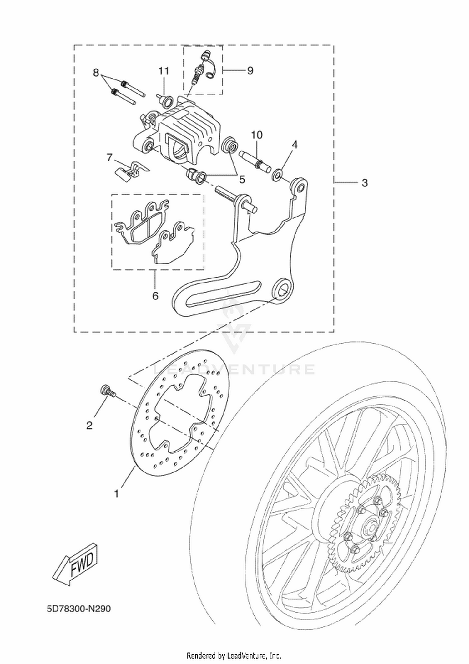 29 REAR BRAKE CALIPER