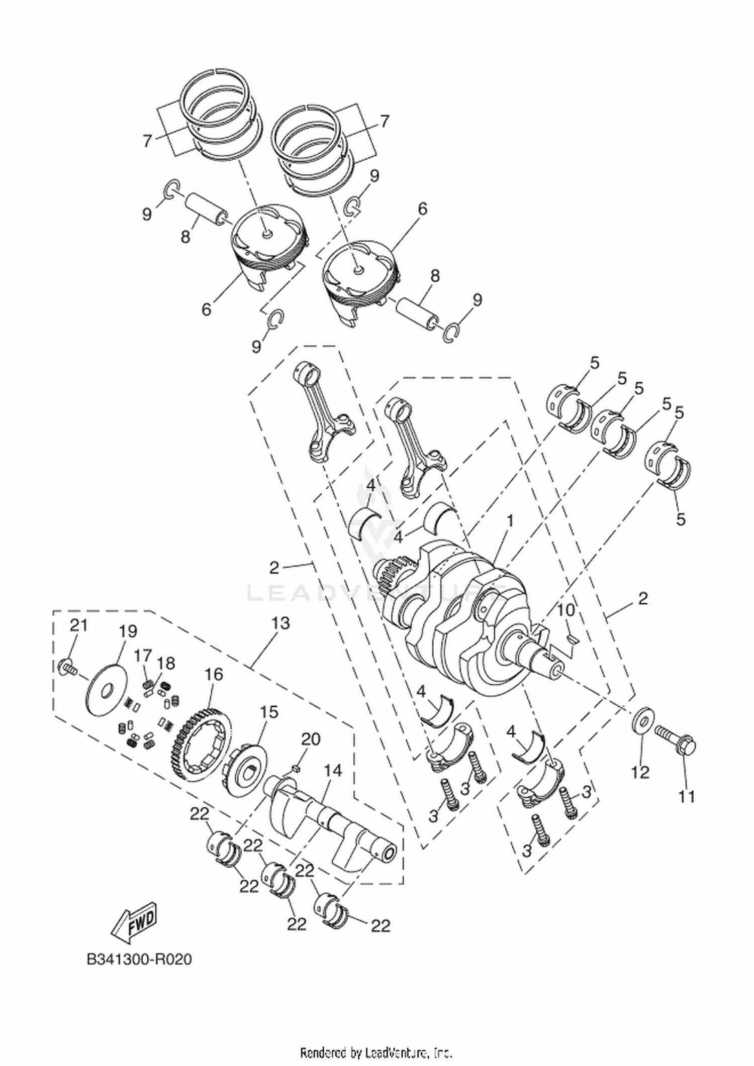 02 CRANKSHAFT  PISTON